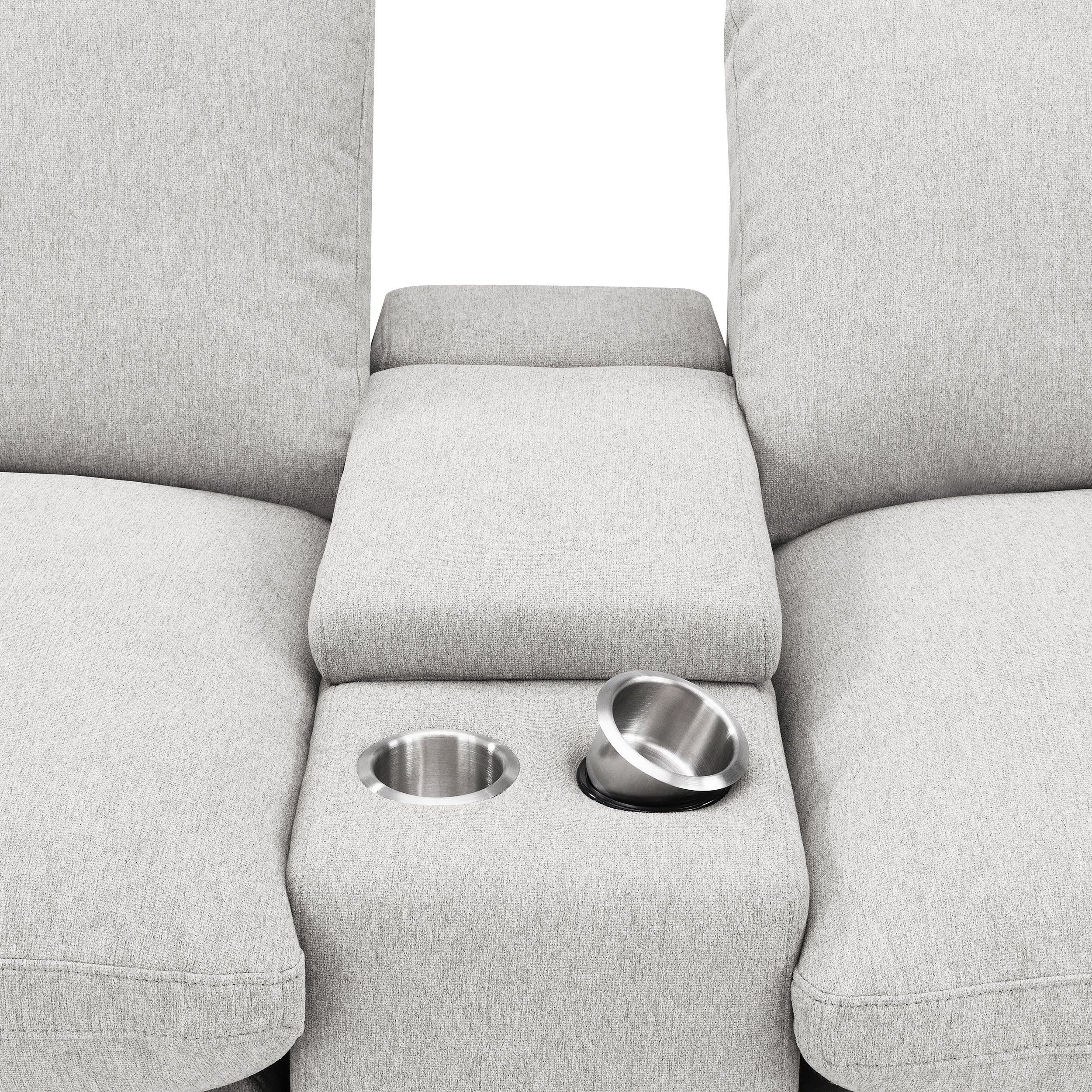 Collins 5-Piece Power Reclining Home Theater Seating Grey - Image 7
