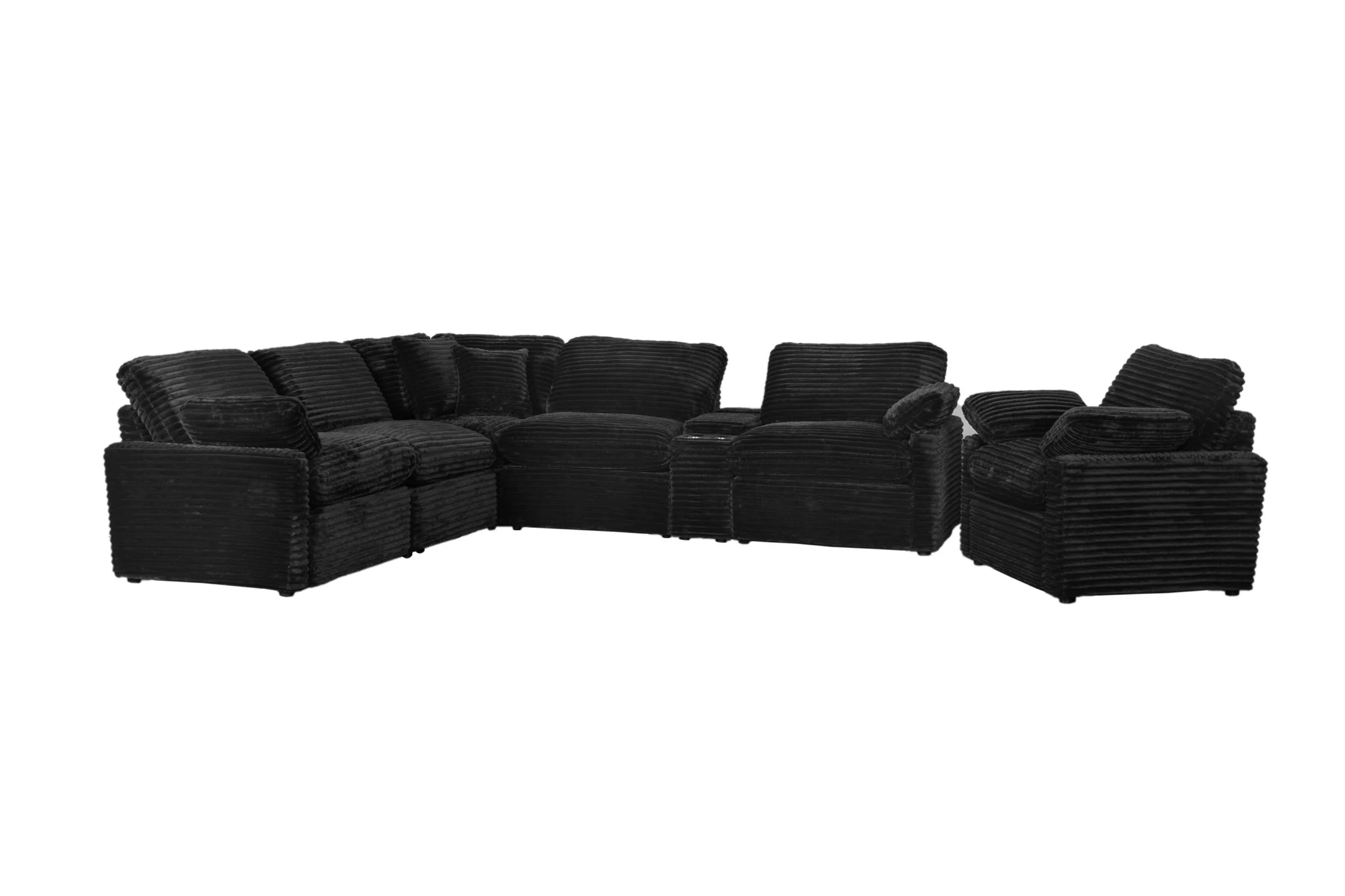 Collins Modular Corner Chair Black - Image 2