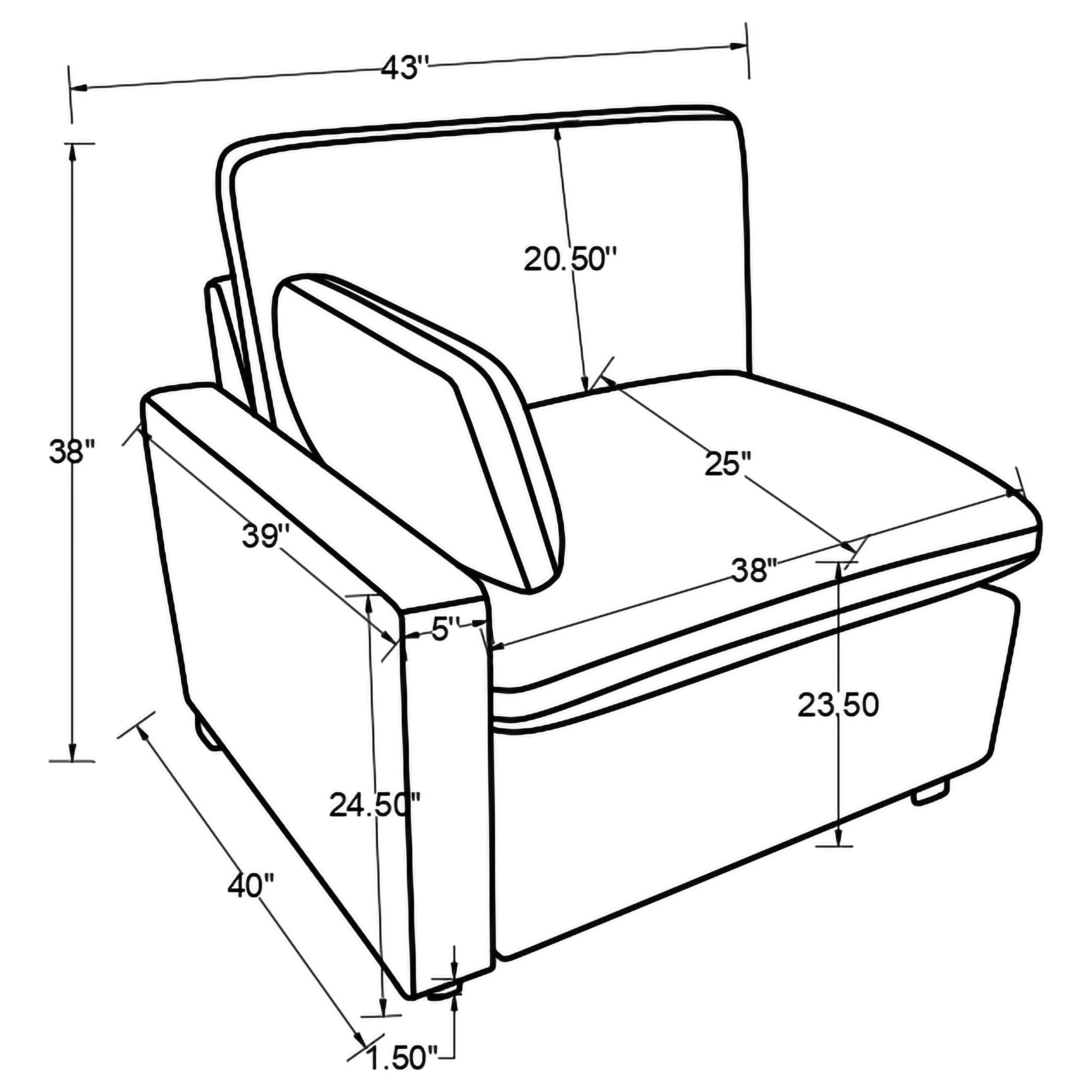 Collins Modular LAF Power Recliner - Grey - Image 11