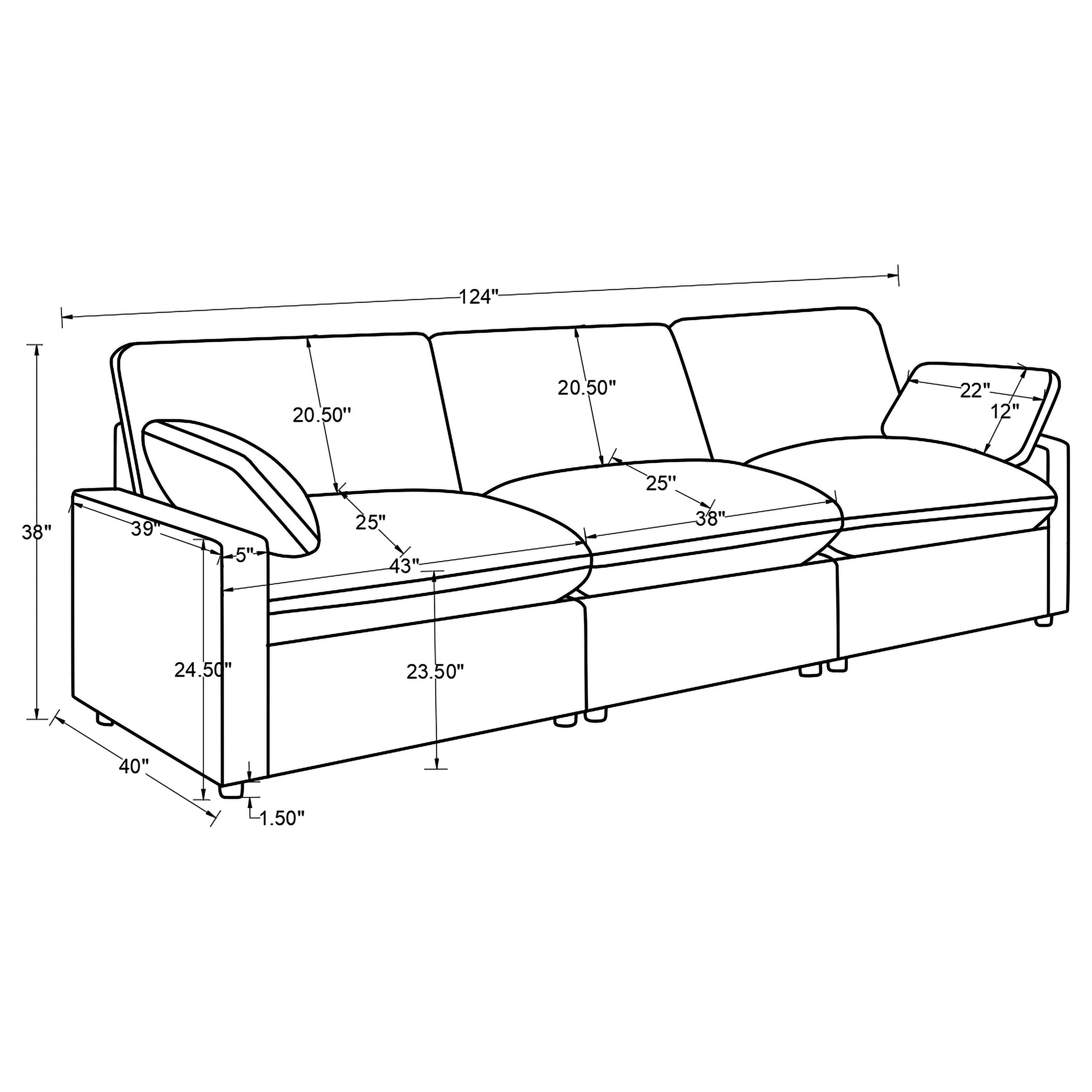 Collins Modular Power Sofa in Dark Grey - Image 11