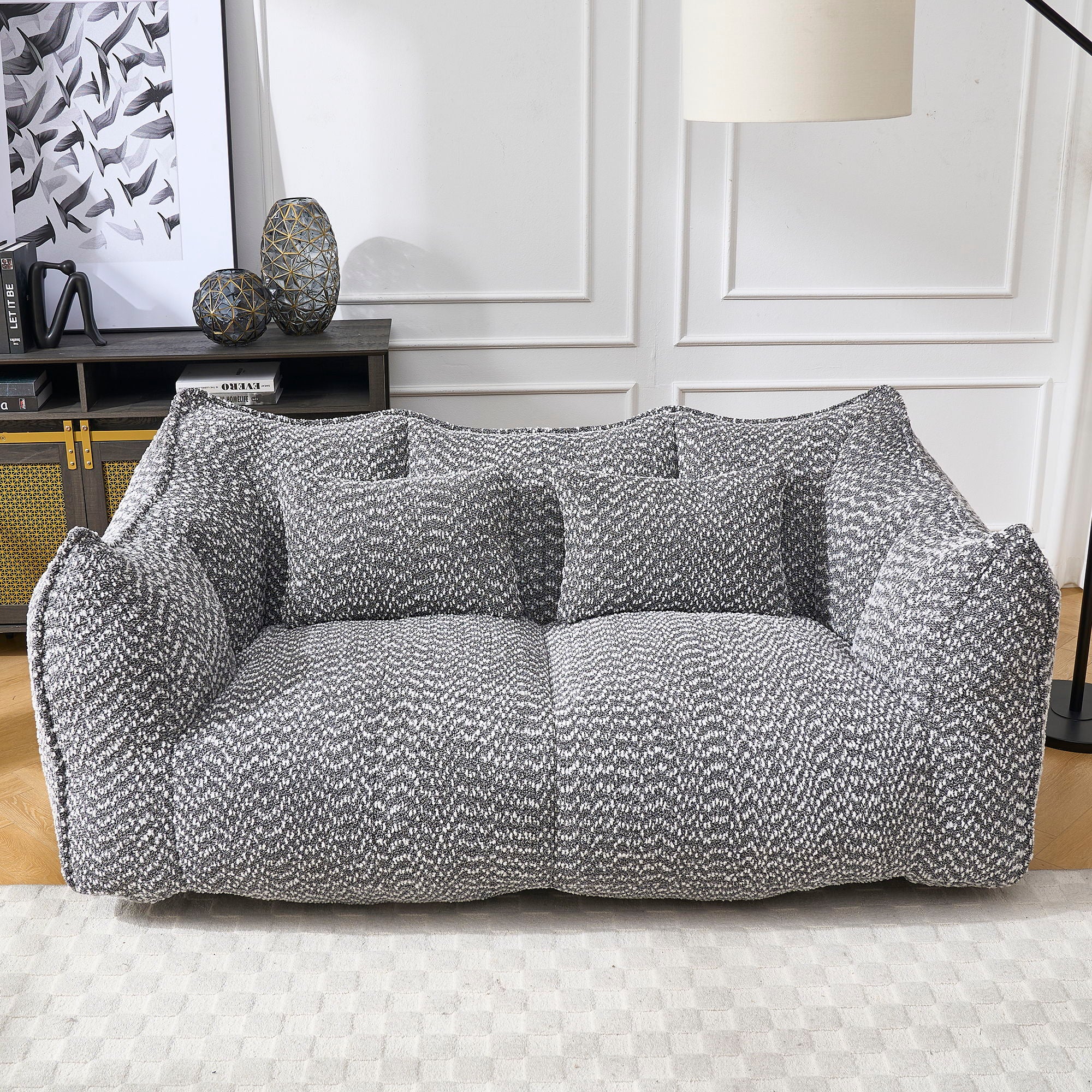 Comfortable Dual Beanbag Chair With High Resilience Foam Core For 2 People - Image 13