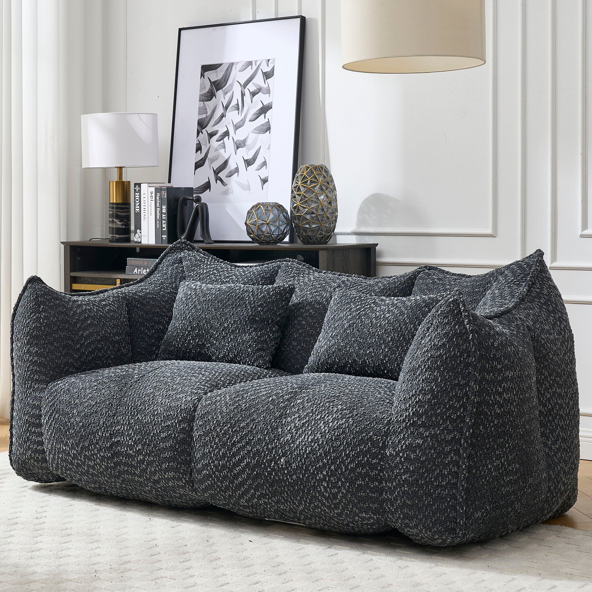 Comfortable Dual Beanbag Chair With High Resilience Foam Core For 2 People - Image 14