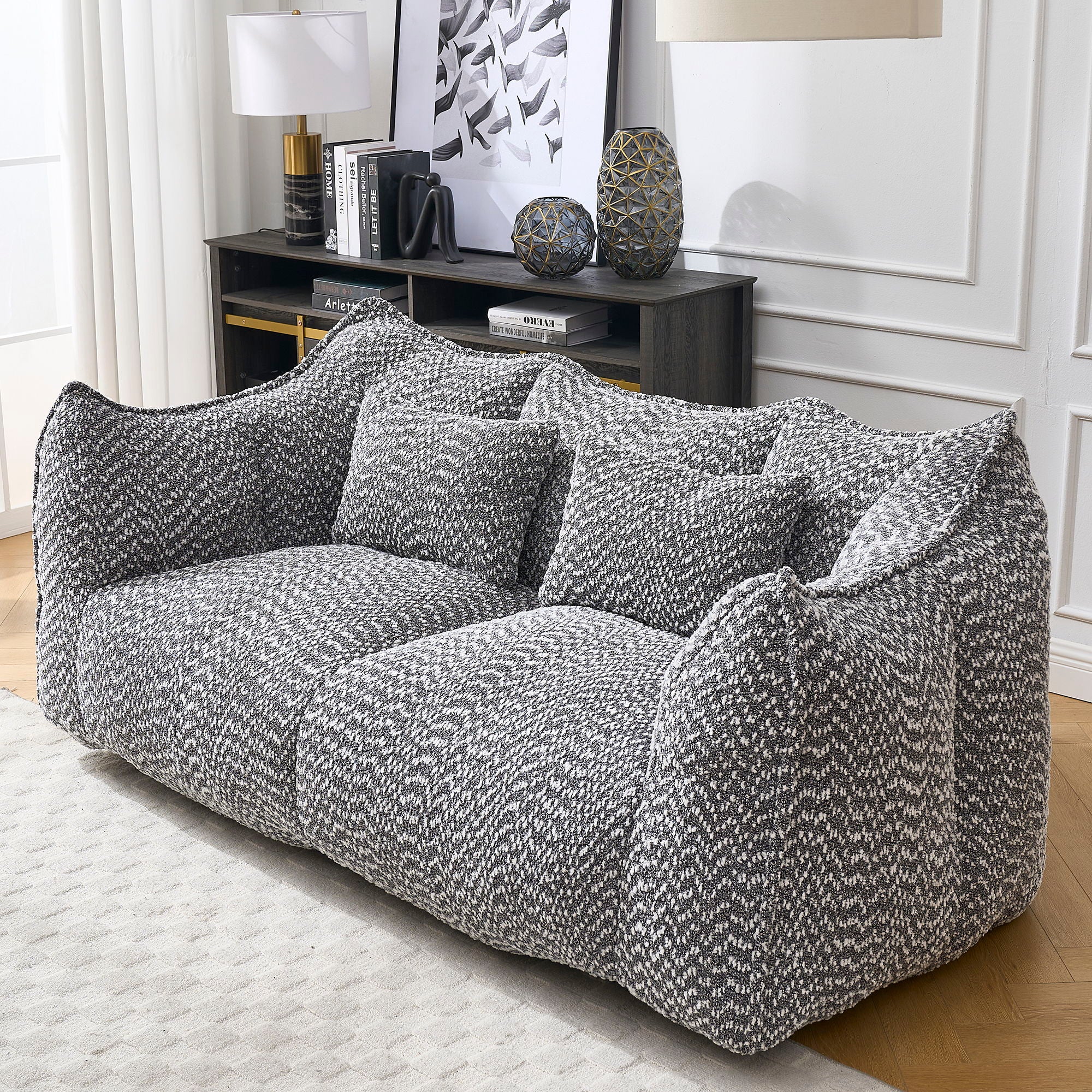 Comfortable Dual Beanbag Chair With High Resilience Foam Core For 2 People - Image 16