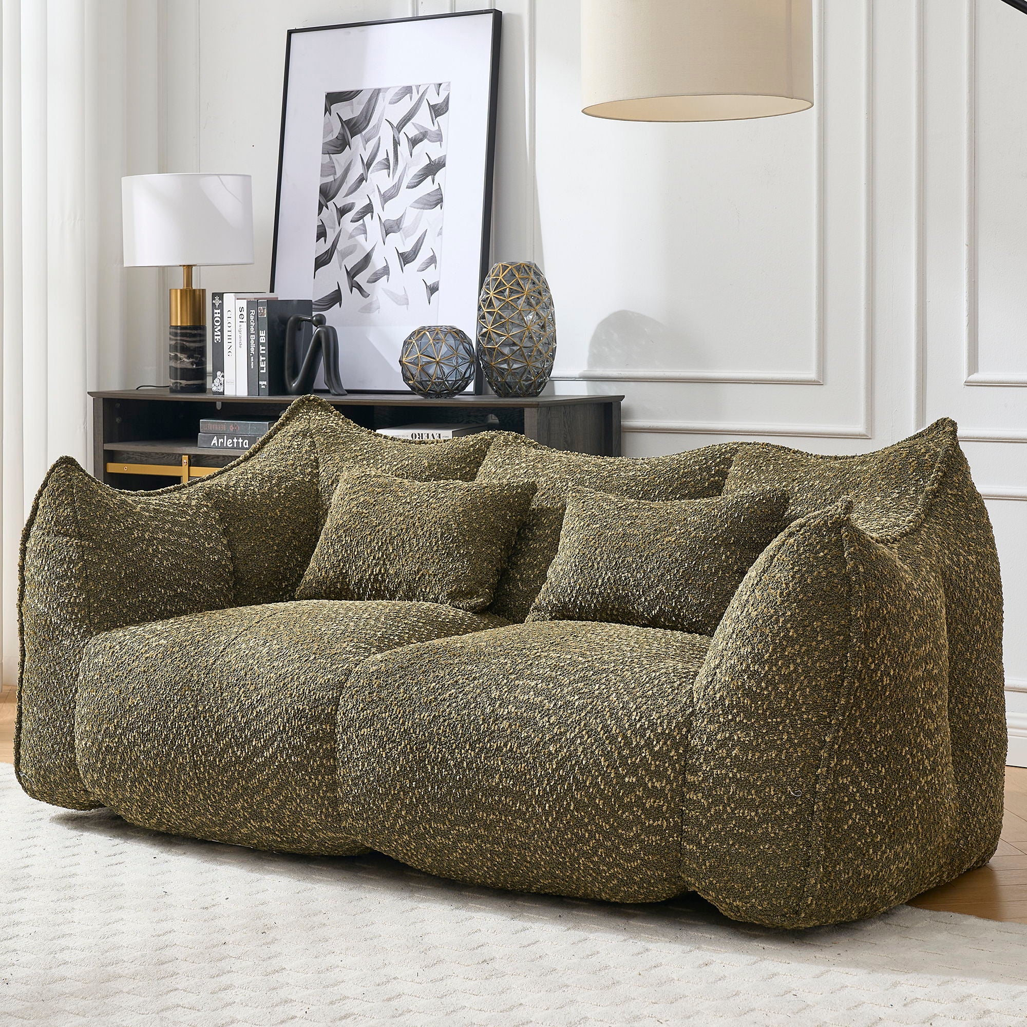 Comfortable Dual Beanbag Chair With High Resilience Foam Core For 2 People - Image 18