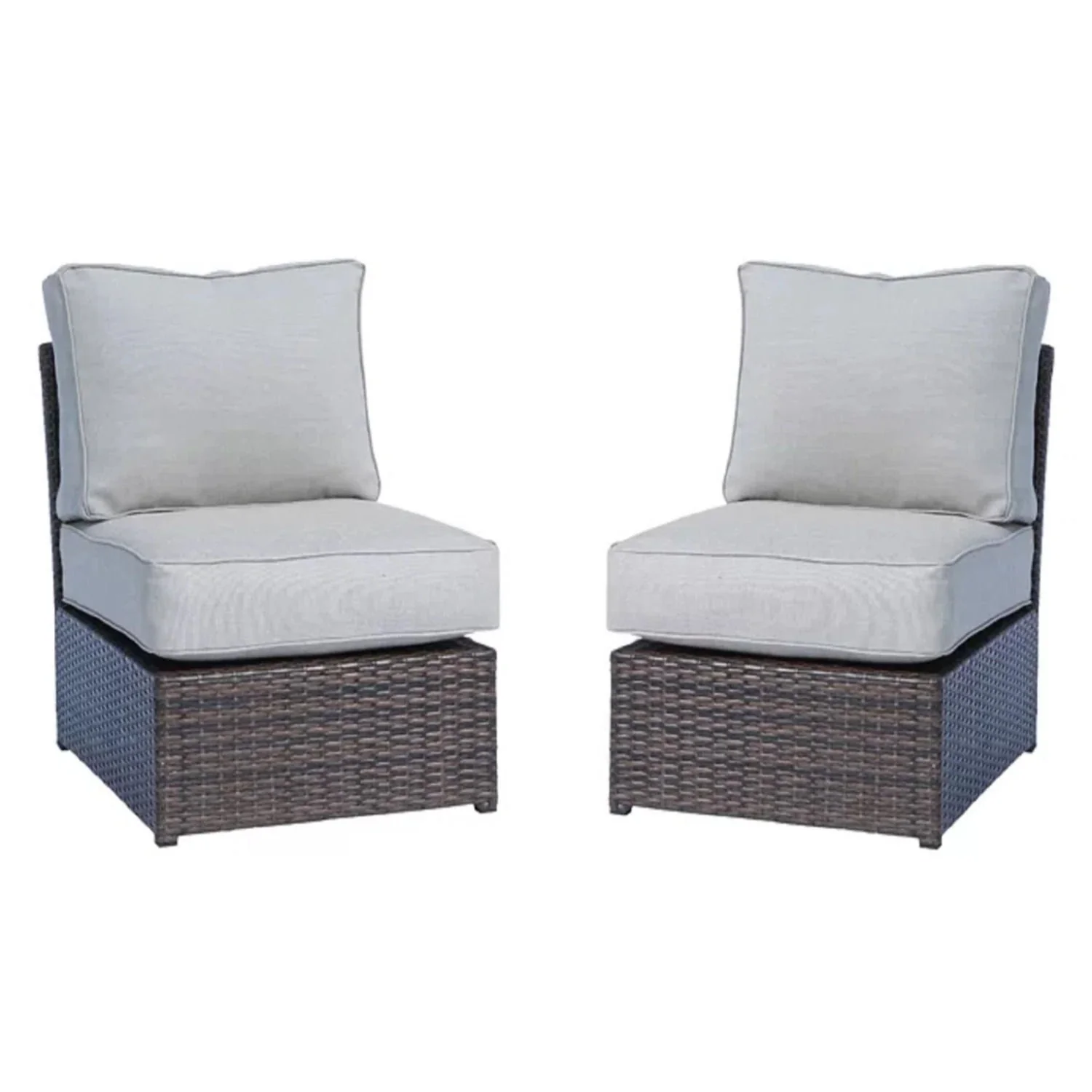 Comfortable Modern Patio Rattan Sectional Set With Cushions - Image 35
