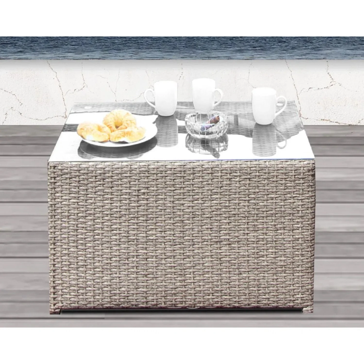 Comfortable Modern Patio Rattan Sectional Set With Cushions - Image 91