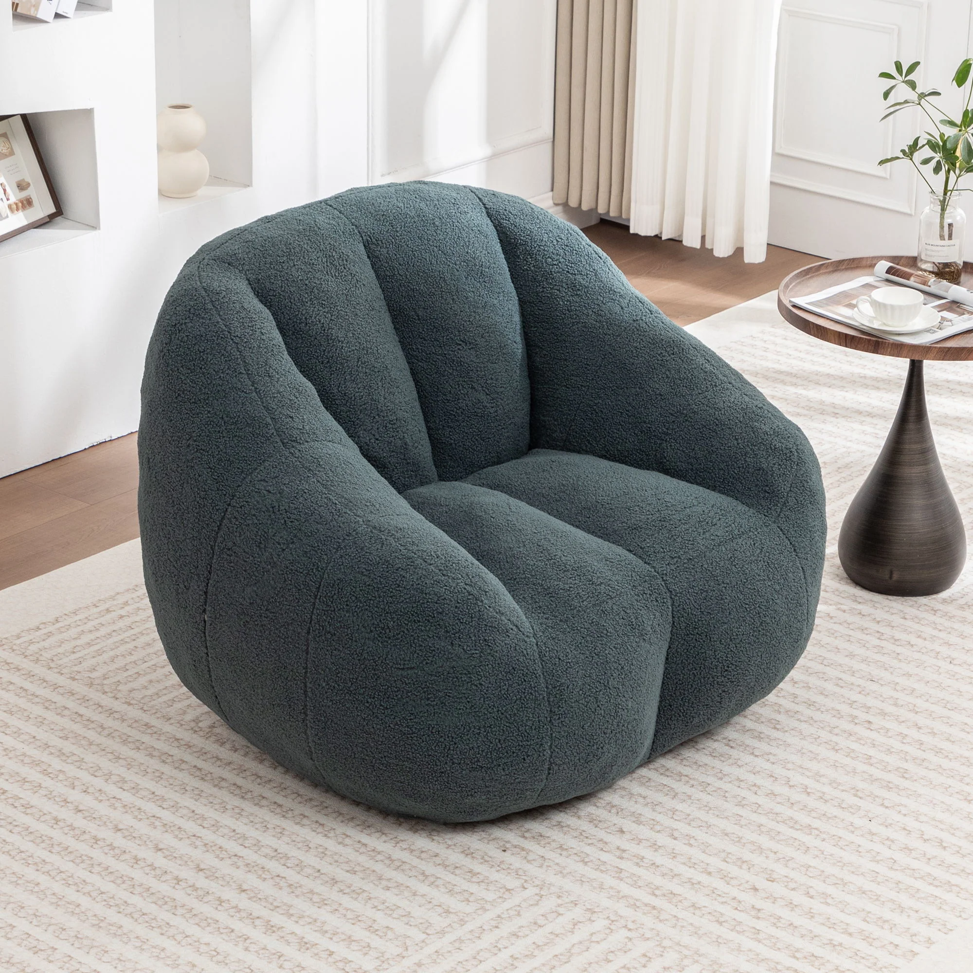 Comfy Bean Bag Chair With Memory Foam Filler, Tufted Soft - Image 41