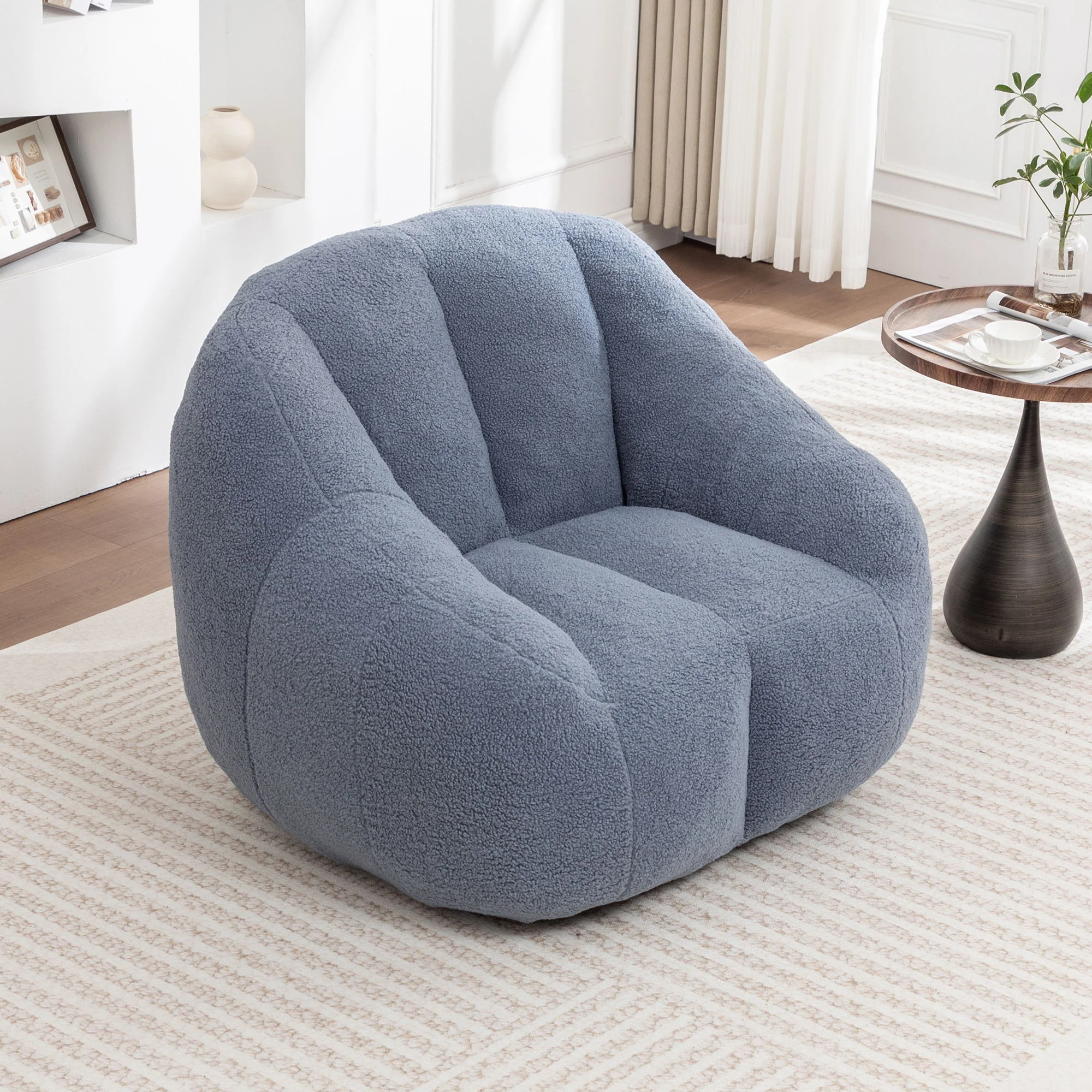 Comfy Bean Bag Chair With Memory Foam Filler, Tufted Soft - Image 53