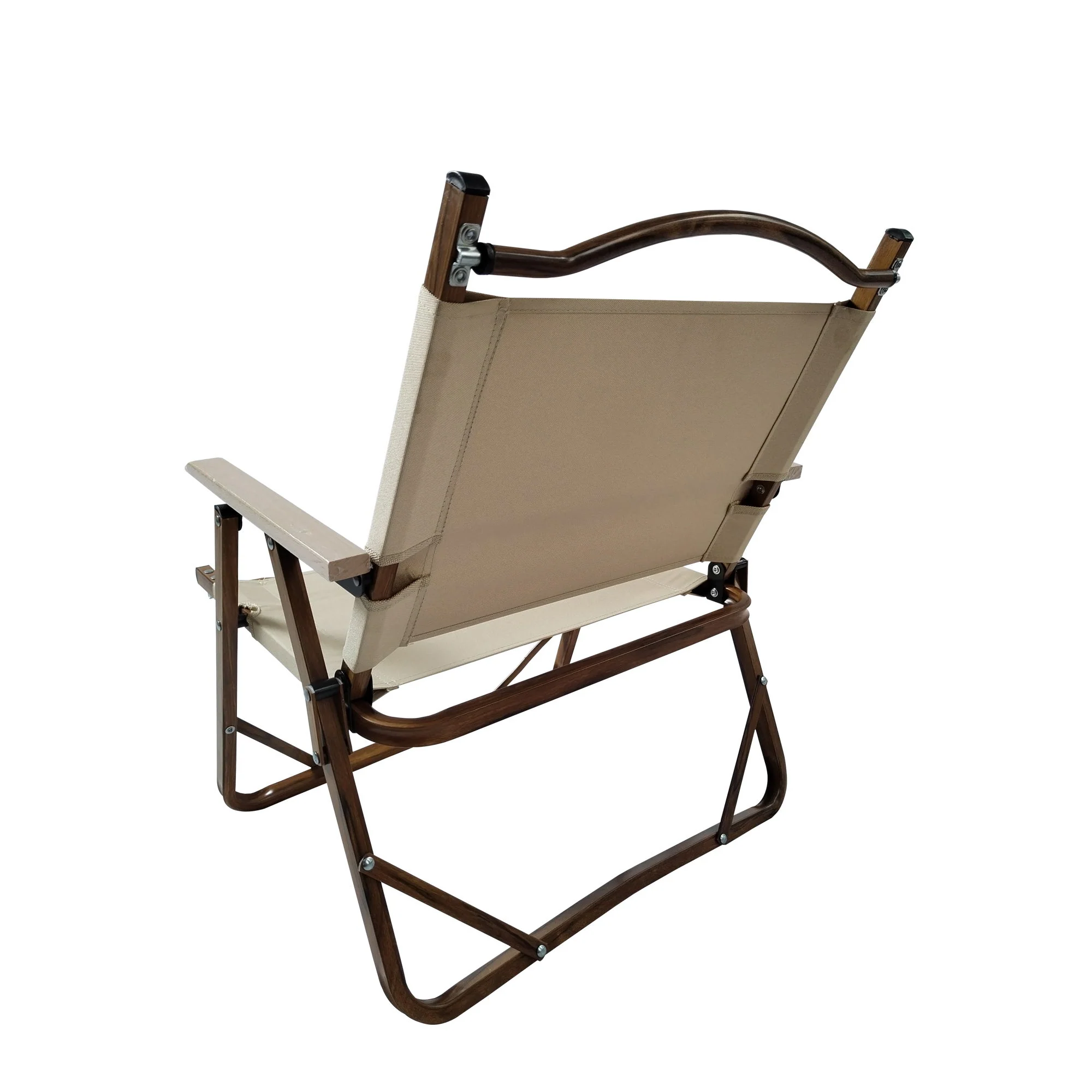 Comfy Foldable And Portable Chair With Armrests, Indoor And Outdoor (Set of 4) - Brown - Image 9