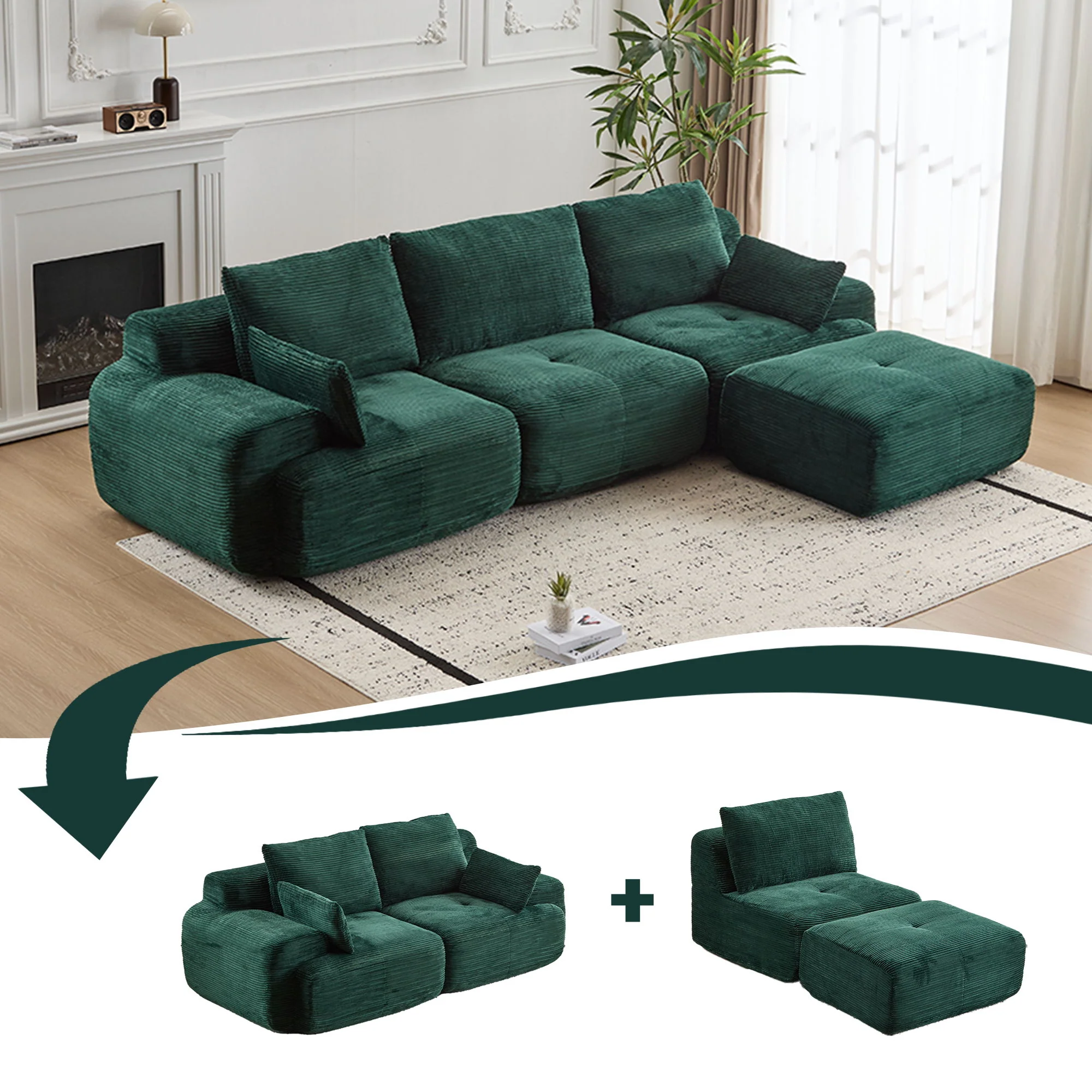 Compressed Sofa, Large Sectional Couches For Living Room - Image 21