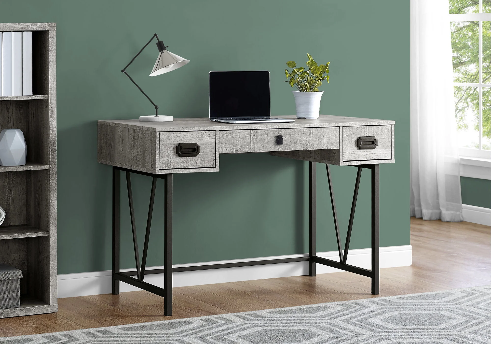 Computer Desk For Home Office, Laptop, Storage Drawers, Transitional - Image 17