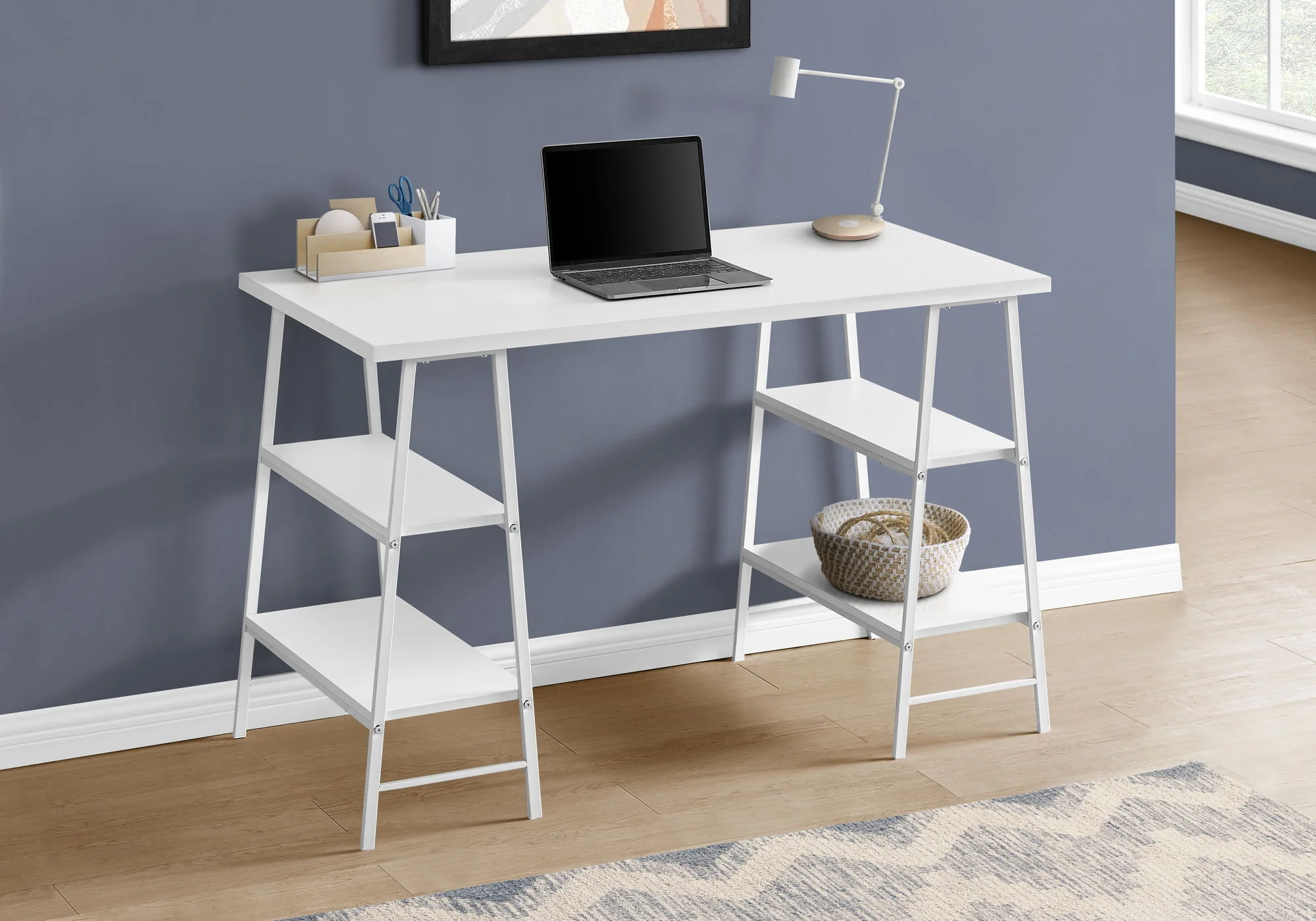 Computer Desk For Home Office, Laptop, Storage Shelves, Contemporary & Modern - Image 18
