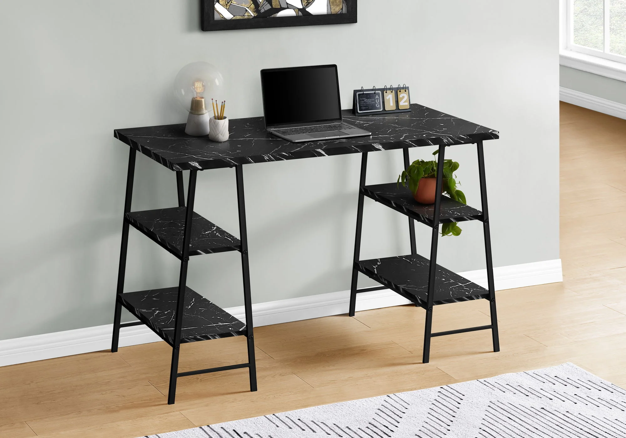 Computer Desk For Home Office, Laptop, Storage Shelves, Contemporary & Modern - Image 23