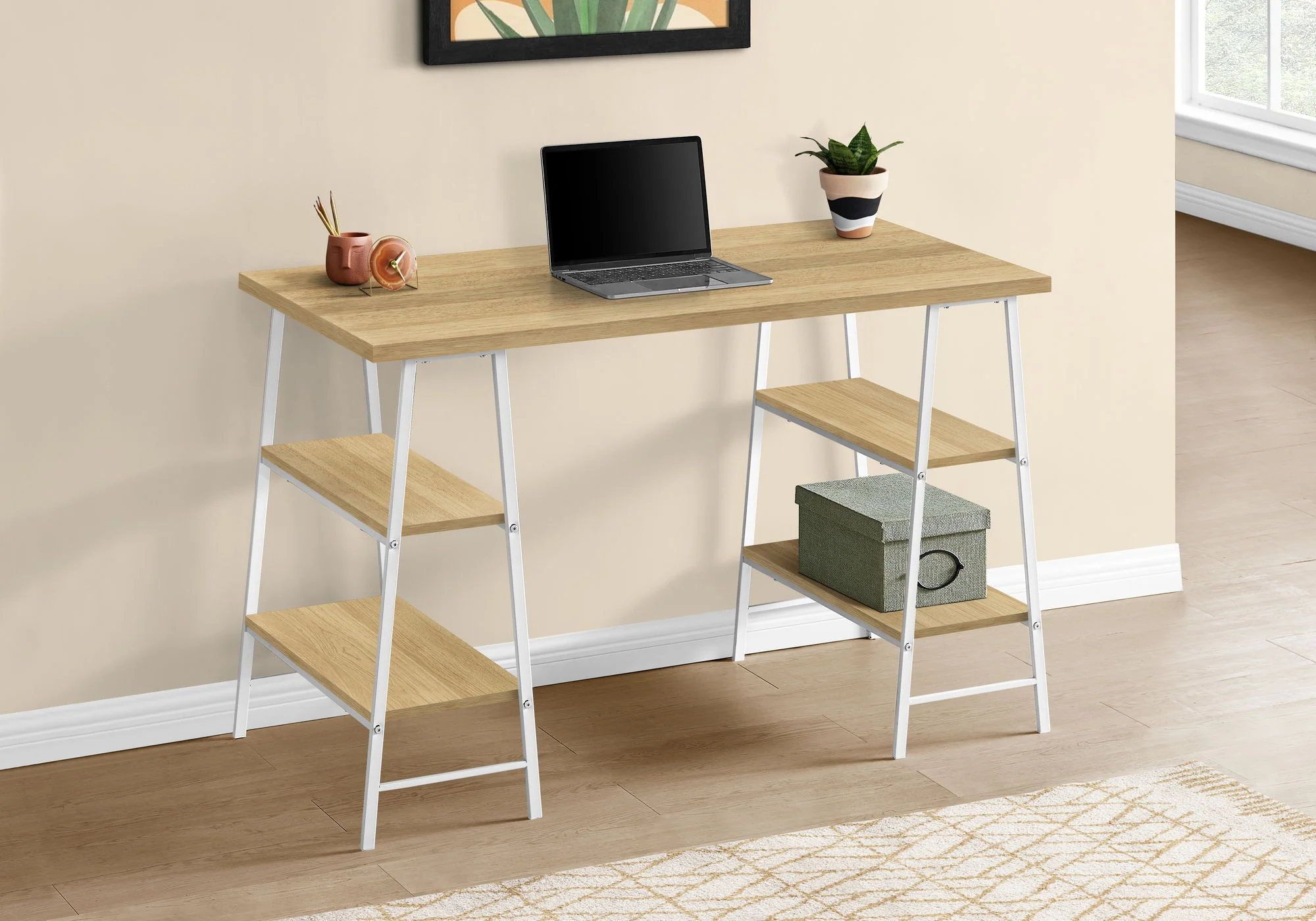 Computer Desk For Home Office, Laptop, Storage Shelves, Contemporary & Modern - Image 27