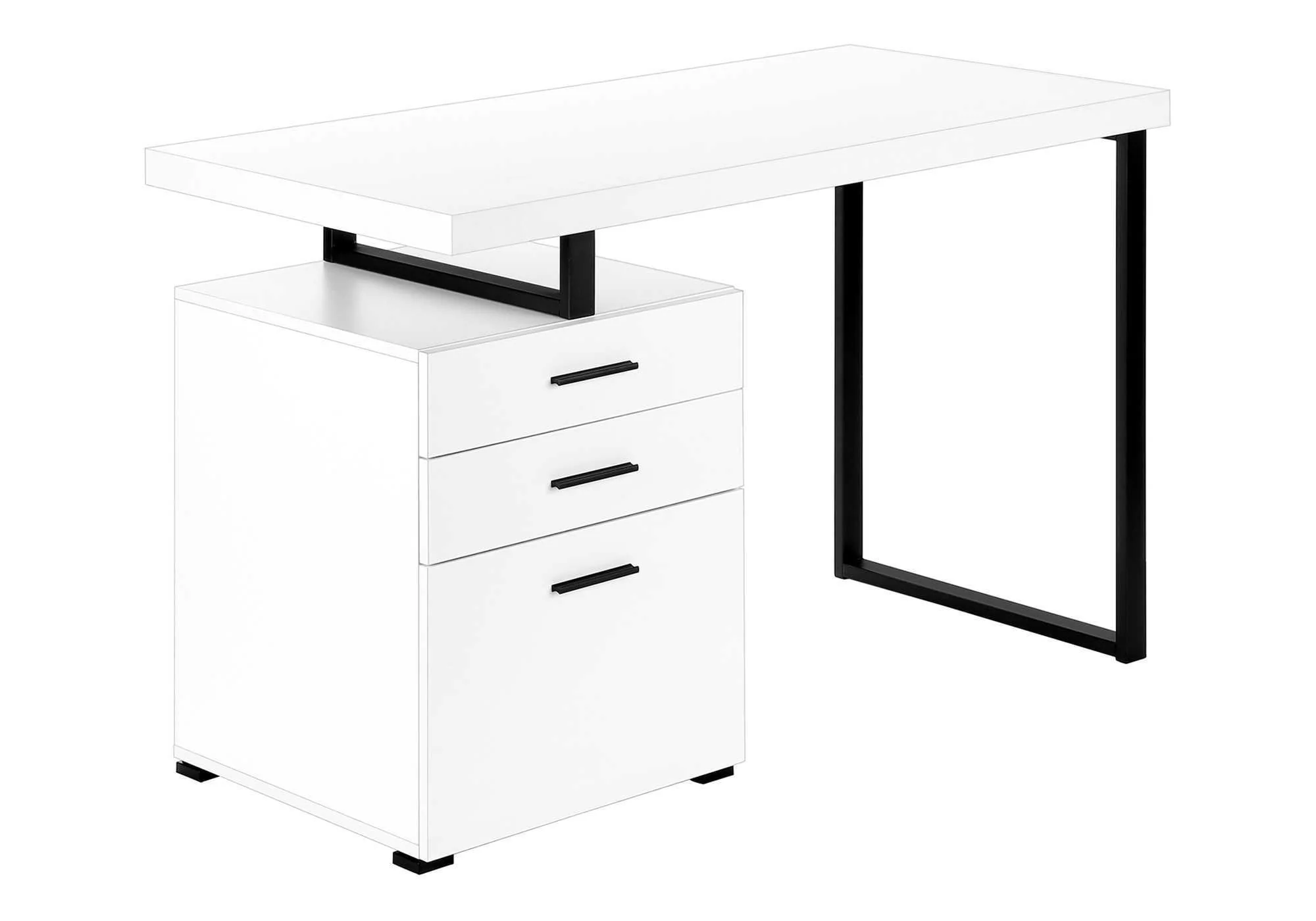 Computer Desk For Home Office, Left, Right Set - Up, Ample Storage Drawers - Image 2