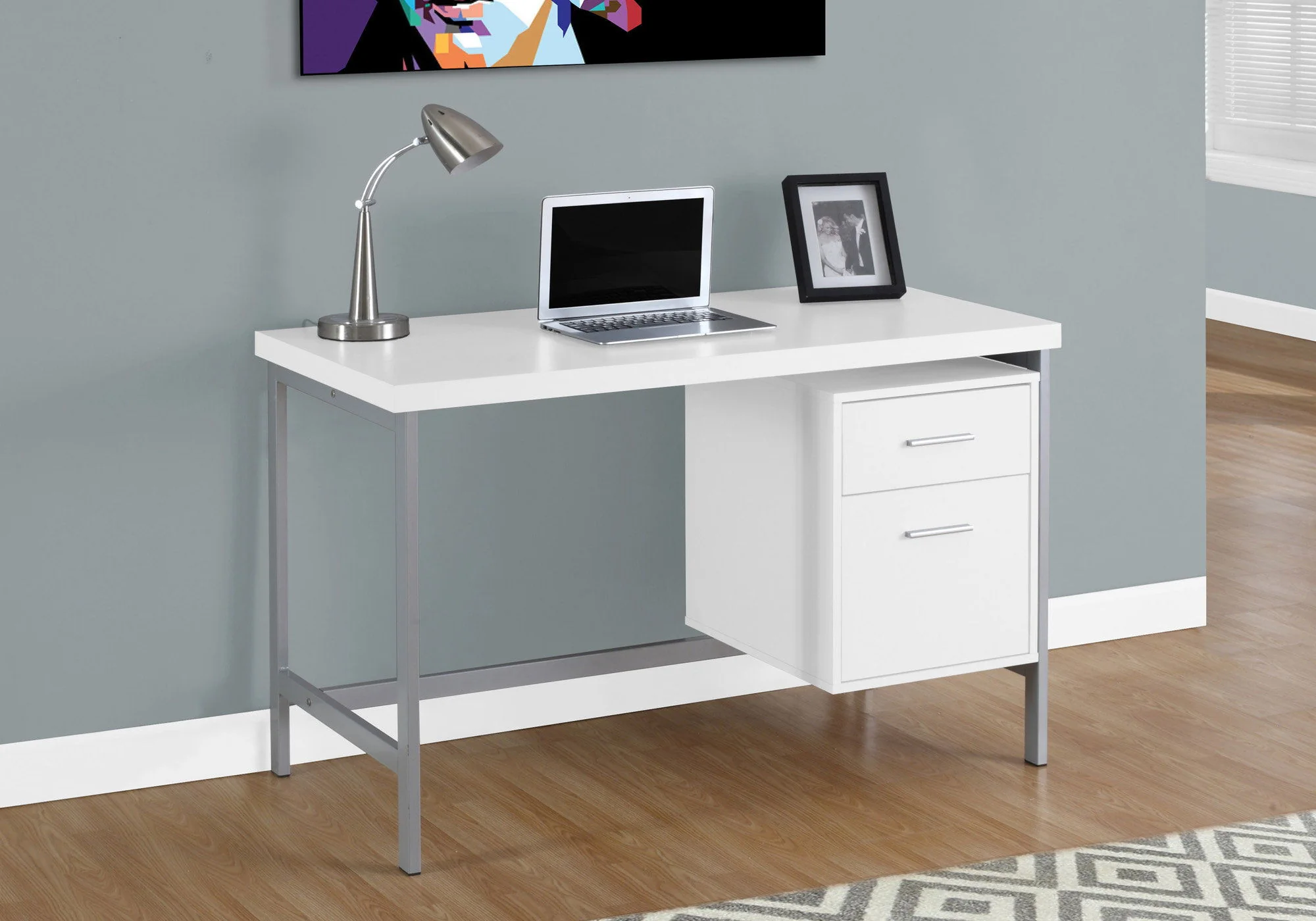 Computer Desk For Home Office, Left, Right Set - Up, Storage Drawers, Modern Design - Image 4