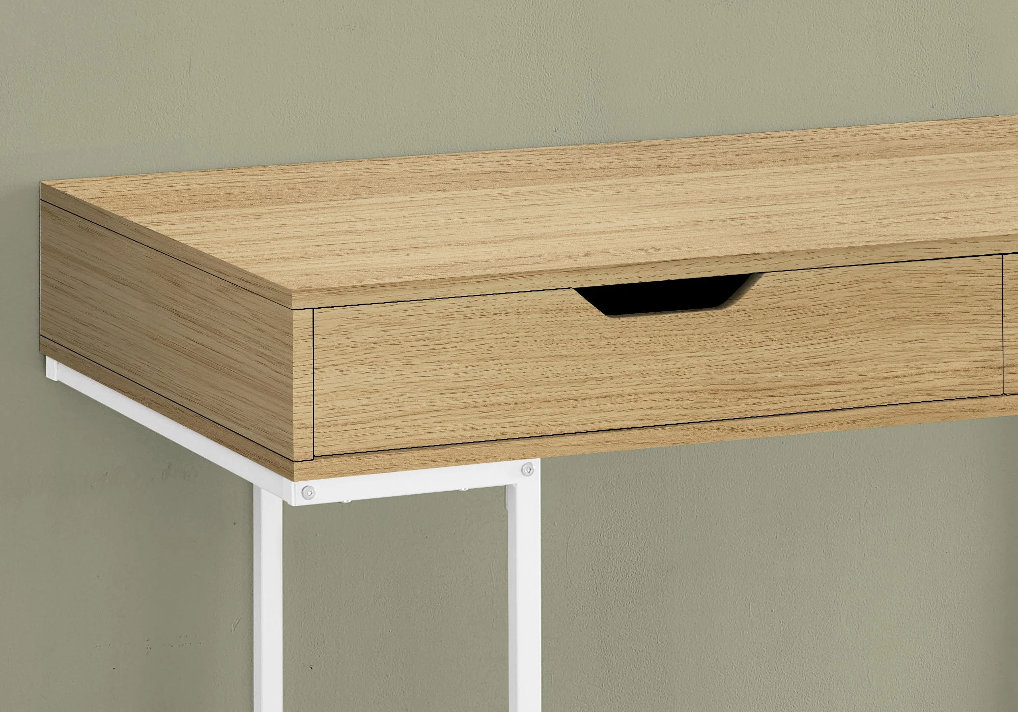 Computer Desk For Home Office, Storage Drawers, Marble Look Contemporary & Modern - Image 14
