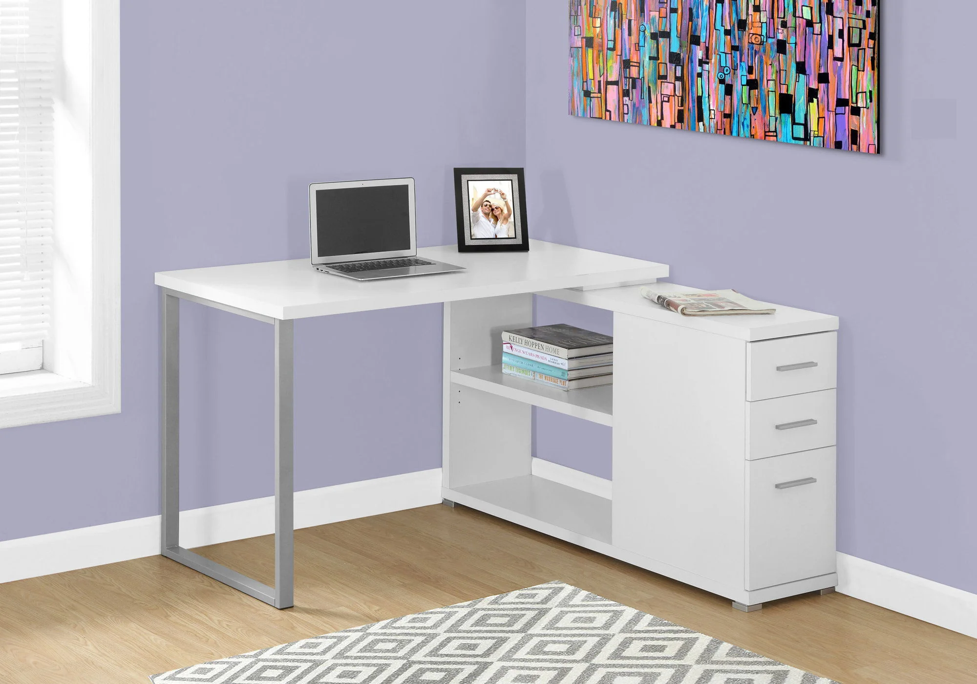 Computer Desk, Home Office, Corner, Left, Right Set - Up, Storage Drawers, L Shape, Laptop, And Contemporary & Modern - Image 14