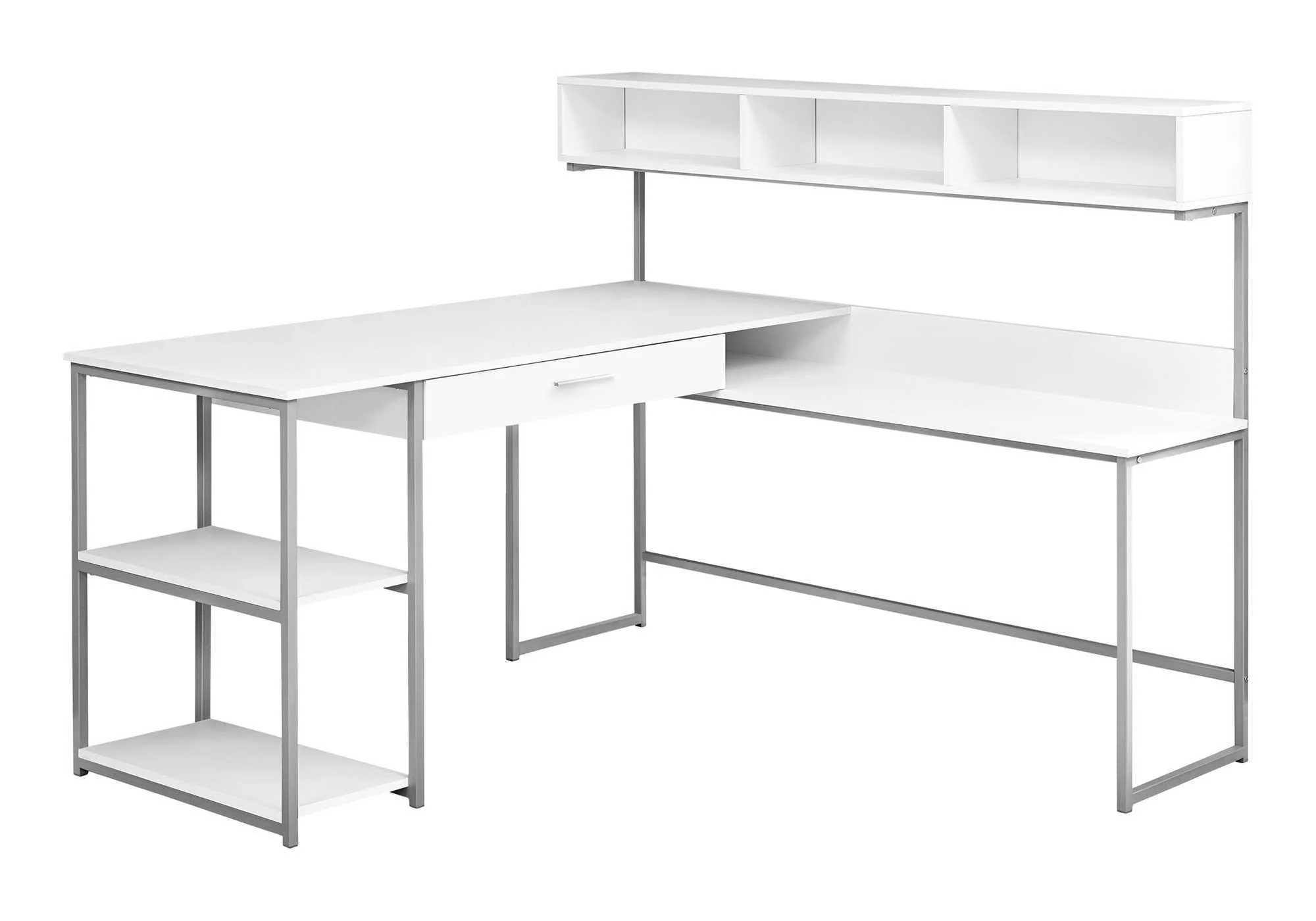 Computer Desk, Home Office, Corner, Storage Drawers, L Shape, Laptop, Contemporary & Modern - Image 3