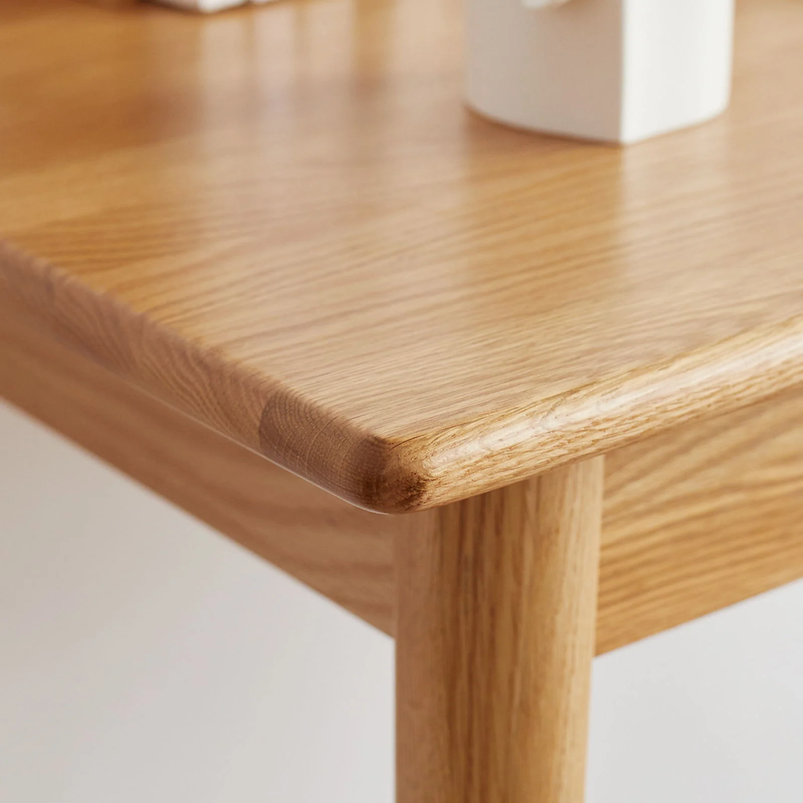 Computer Study, Work Desk Dressing Table Slim With Drawer - Oak Natural - Image 4