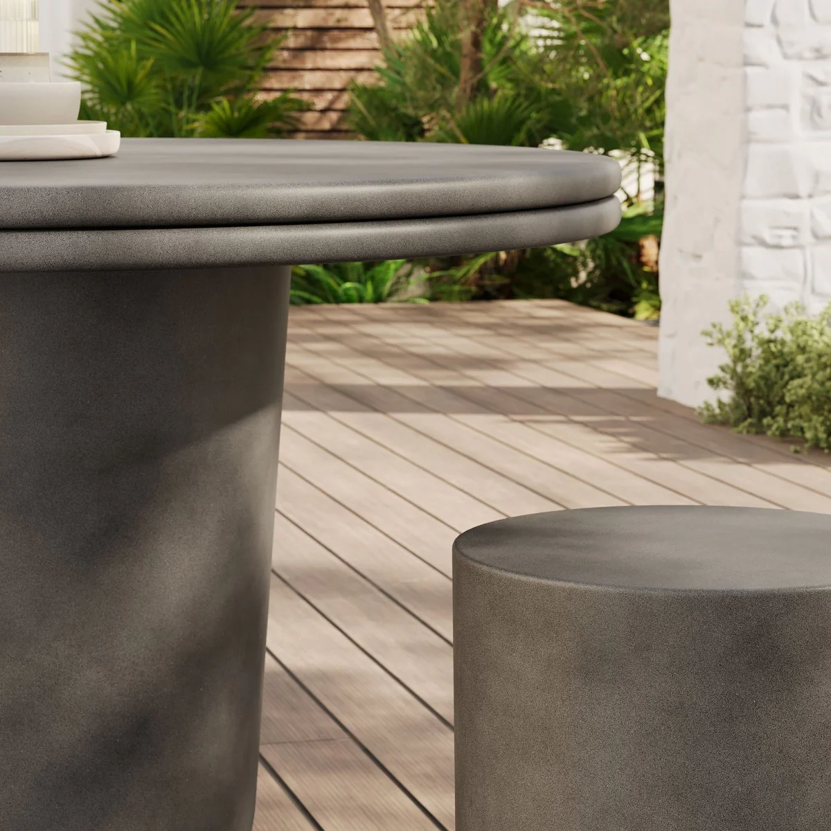 5-Piece Concrete Indoor Outdoor Dining Table Set — Modern Patio and Indoor Dining Collection - Image 17