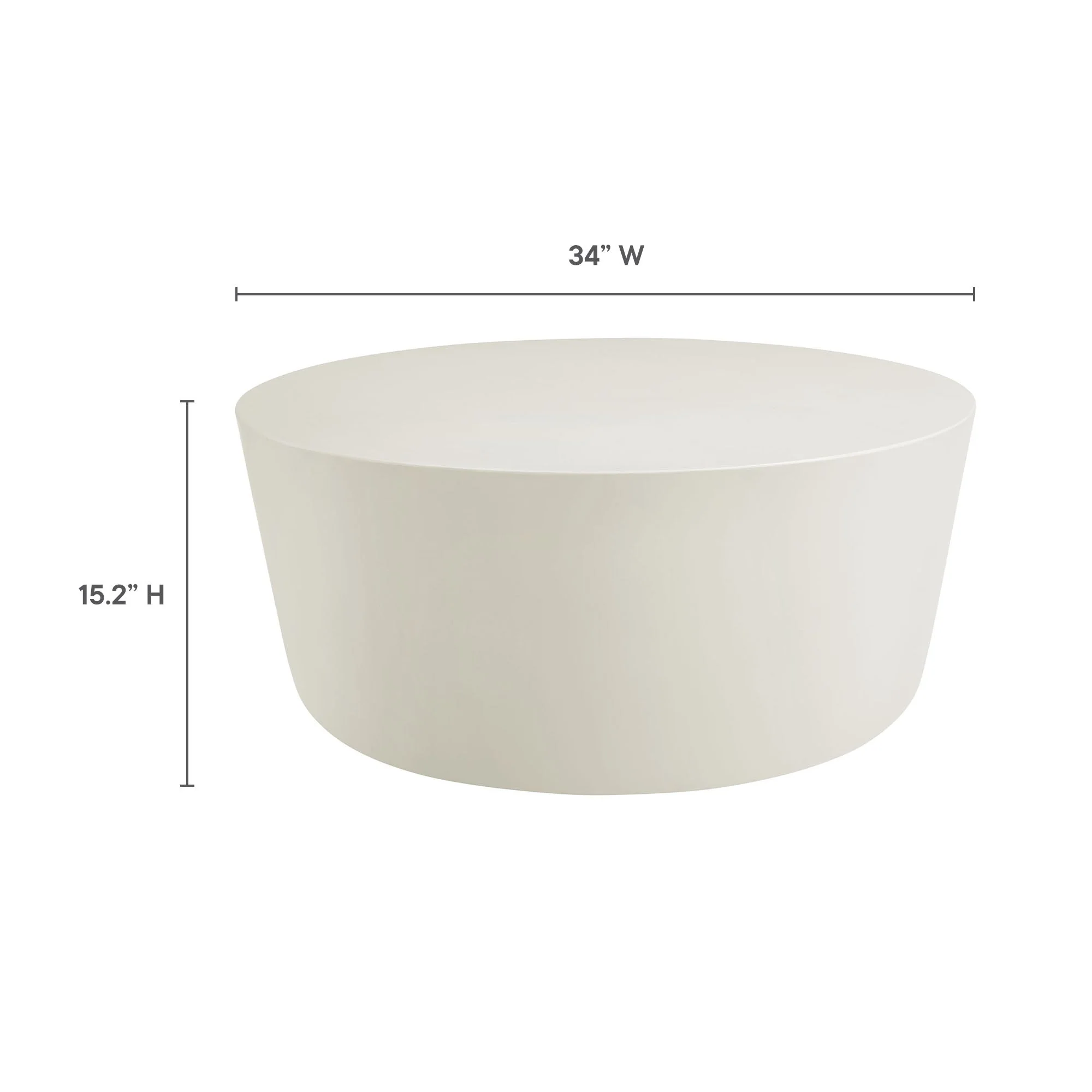 Concrete Indoor Outdoor Round Coffee Table — Modern Minimalist Design for Living Areas - Image 14