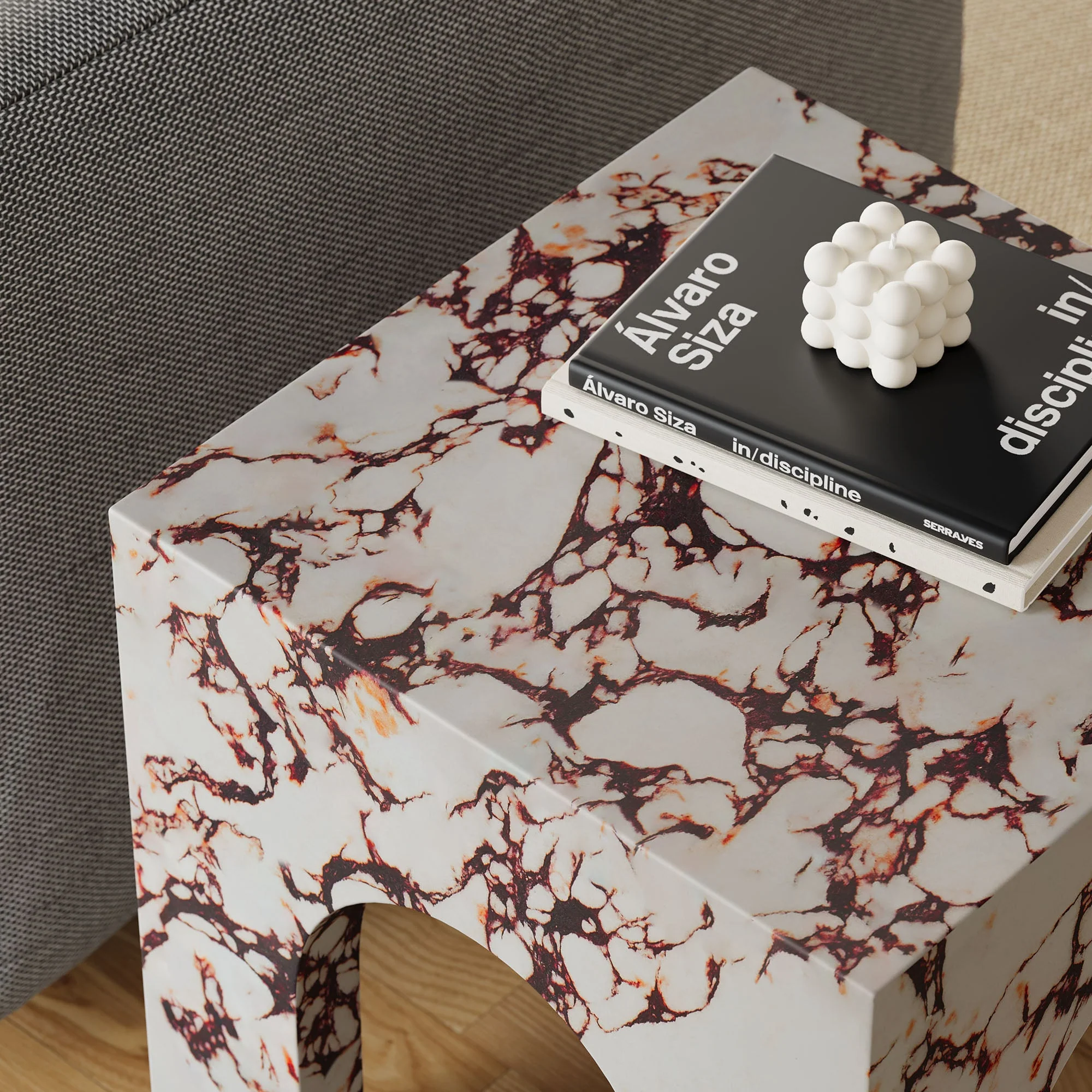 Concrete Indoor Outdoor Side and Coffee Table Collection — Arched & Round Styles - Image 18