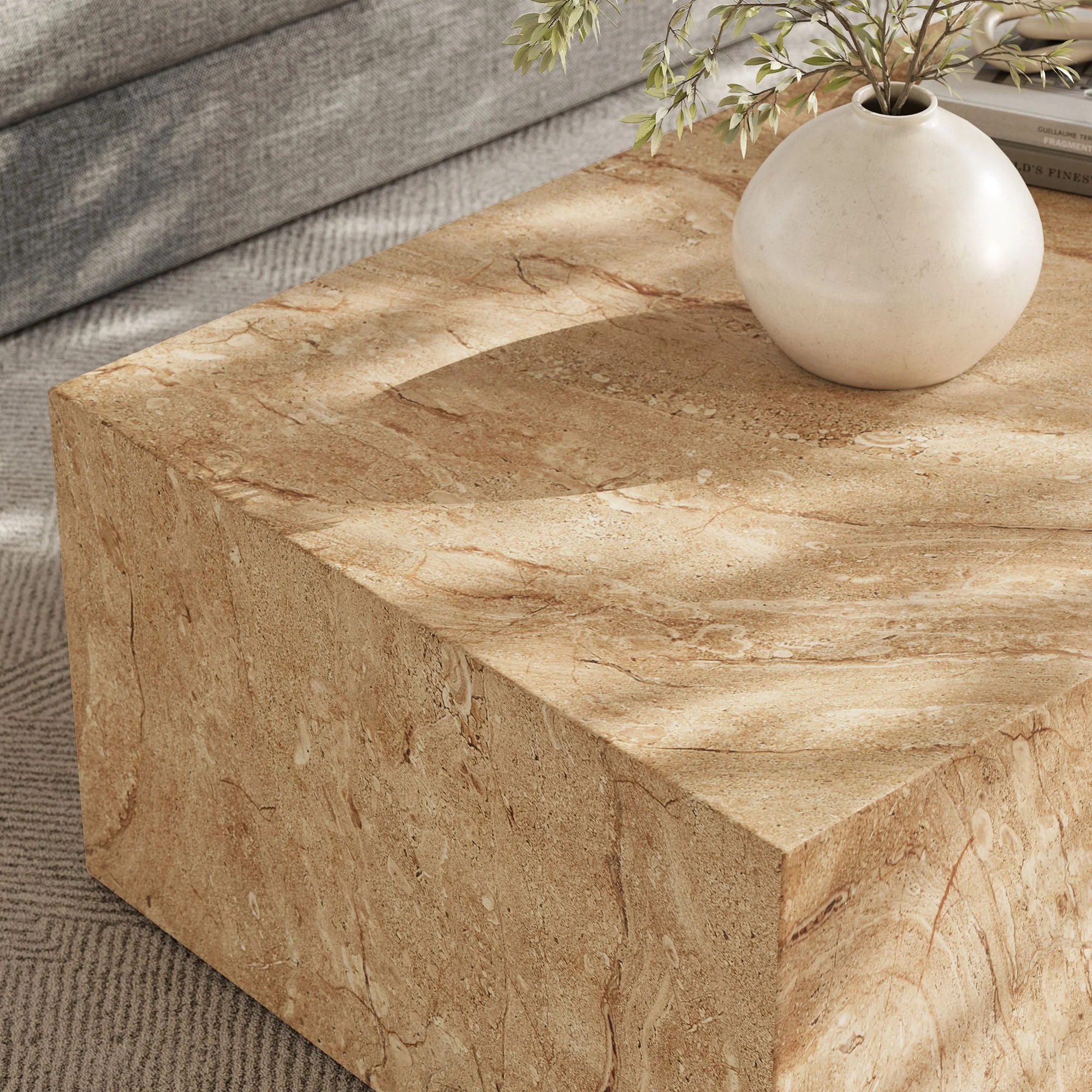 Concrete Indoor Outdoor Table Collection – Modern Durable Accent Tables for Patio - Image 27