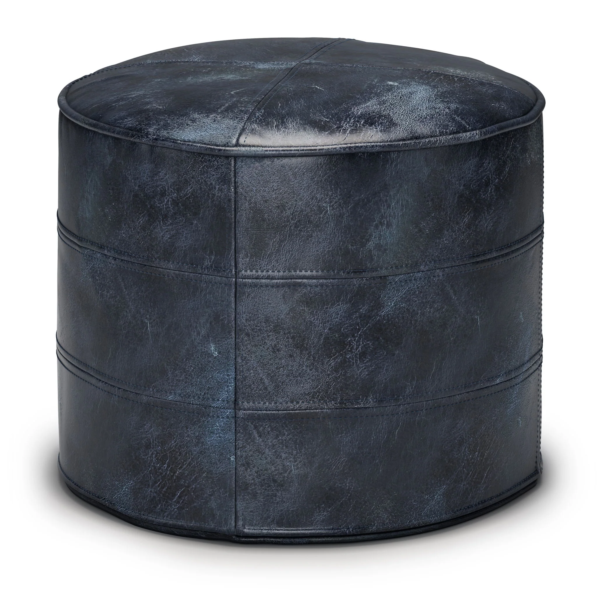 Connor - Handcrafted Round Pouf - Image 3