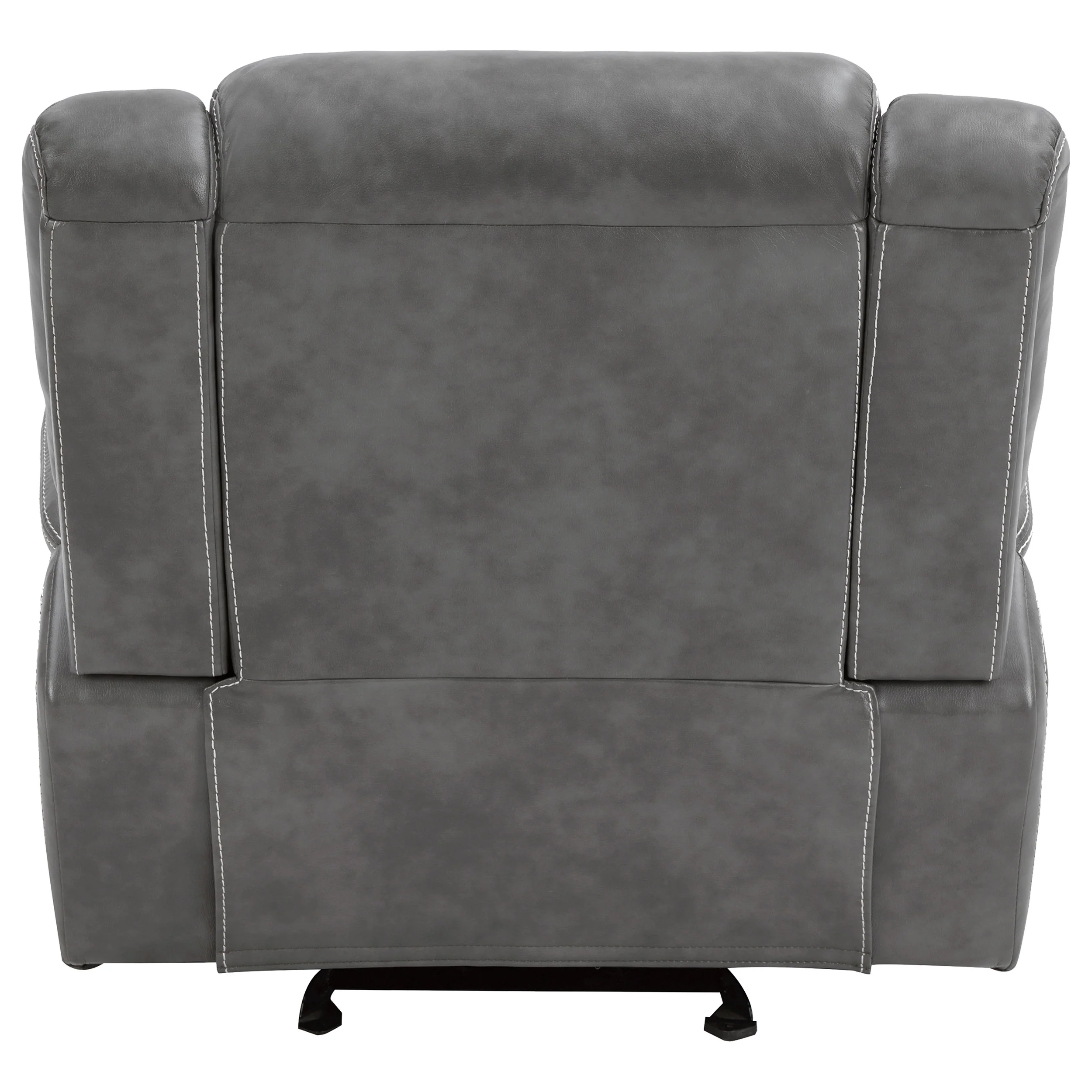 Conrad Upholstered Padded Arm Glider Recliner Grey - Image 9