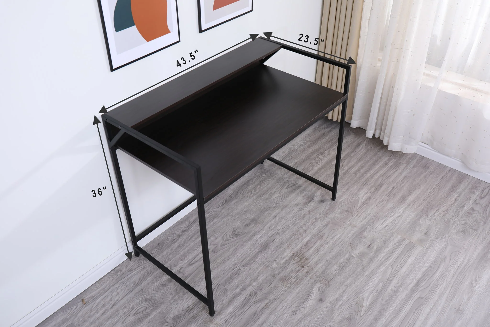 Console Table Narrow Modern Entryway Table Small Behind Couch Table Skinny Sofa Table Hallway Table For Living Room - Black - Image 5