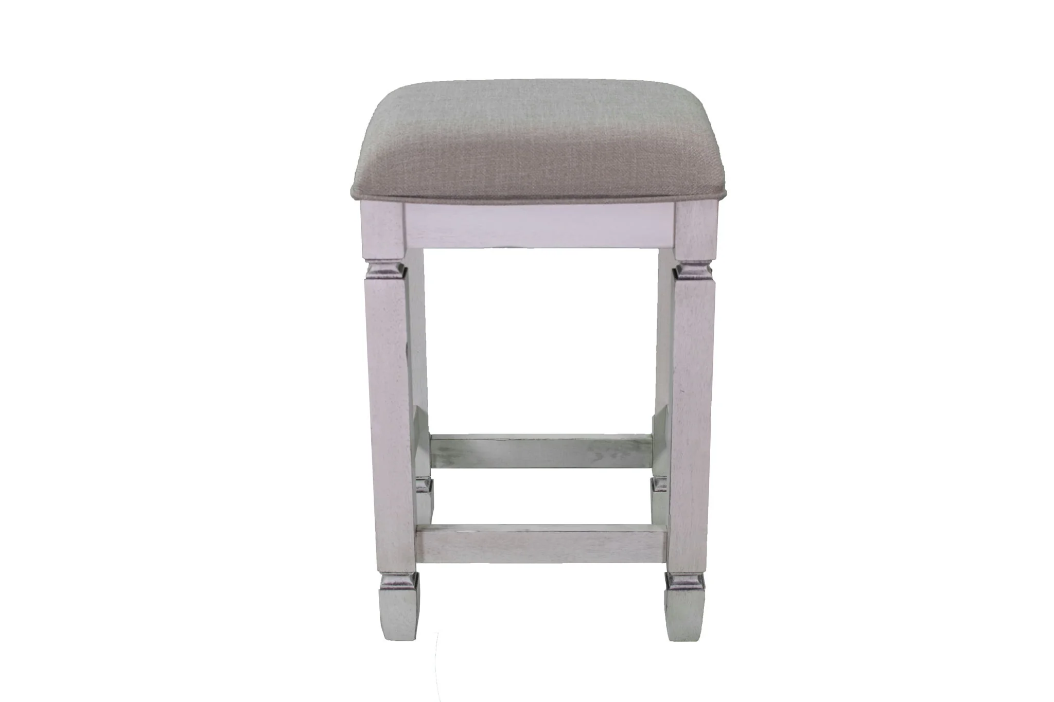 Console Table With 4 Stools - Antique White - Image 4