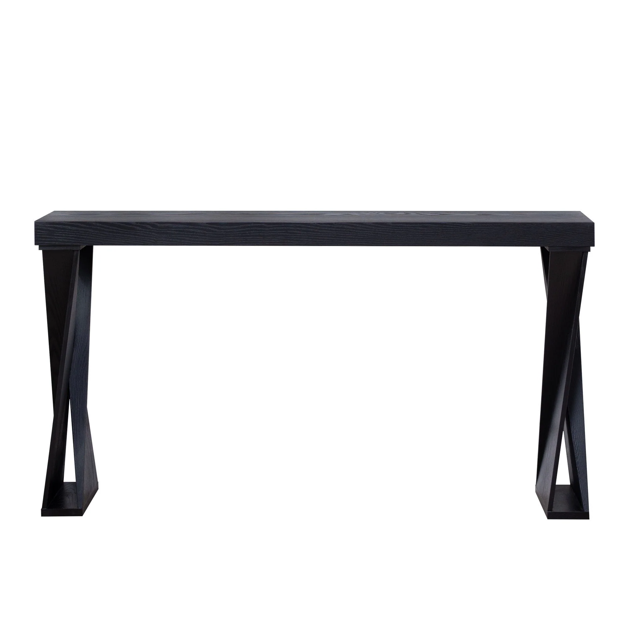 Console Table With Crossed Legs For Hallway - Black - Image 6
