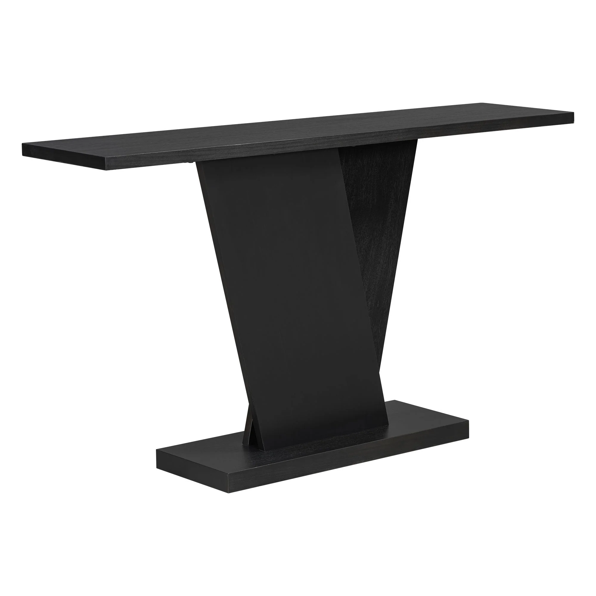Console Table With V Shape Base, Sculptural Entryway Accent - Image 4