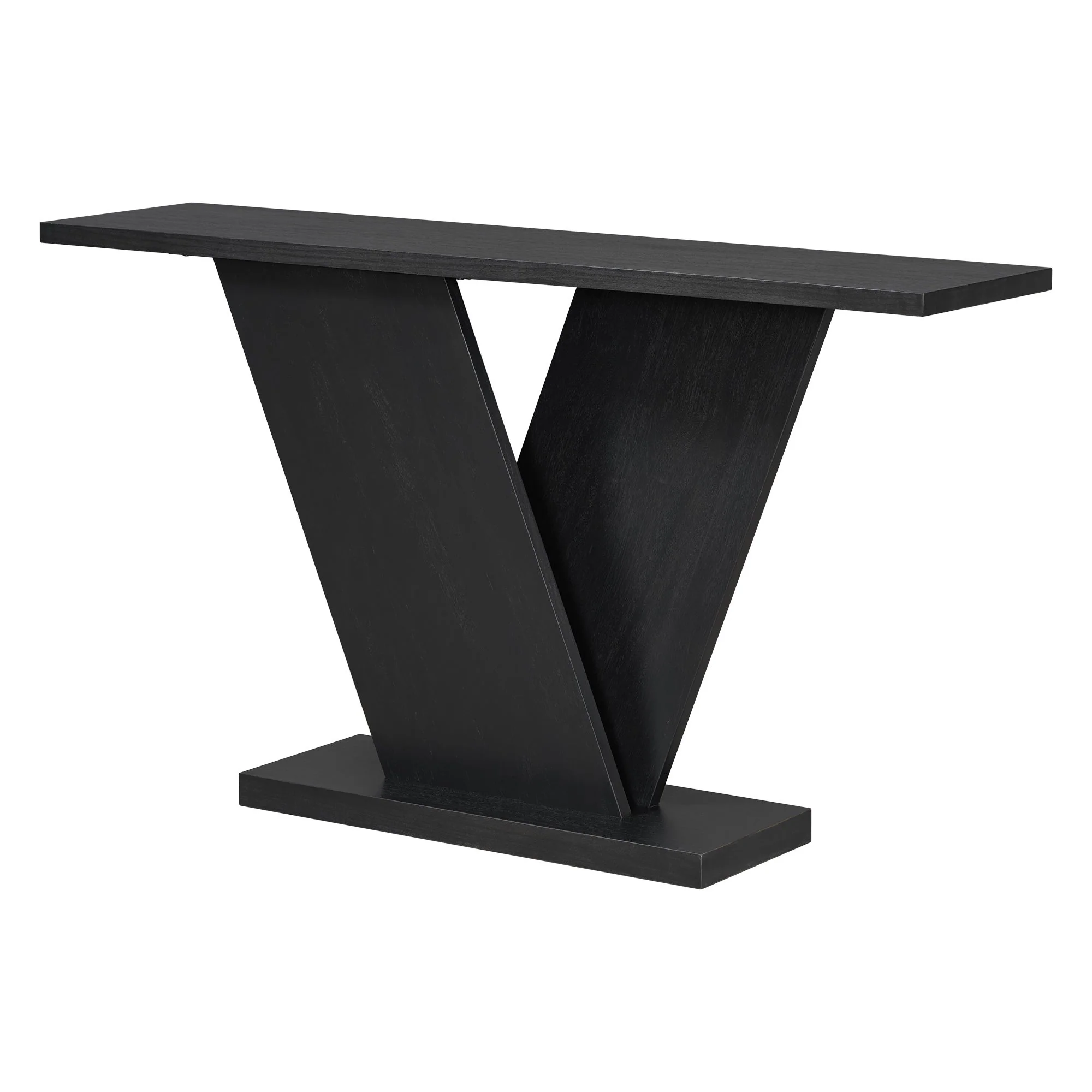 Console Table With V Shape Base, Sculptural Entryway Accent - Image 6