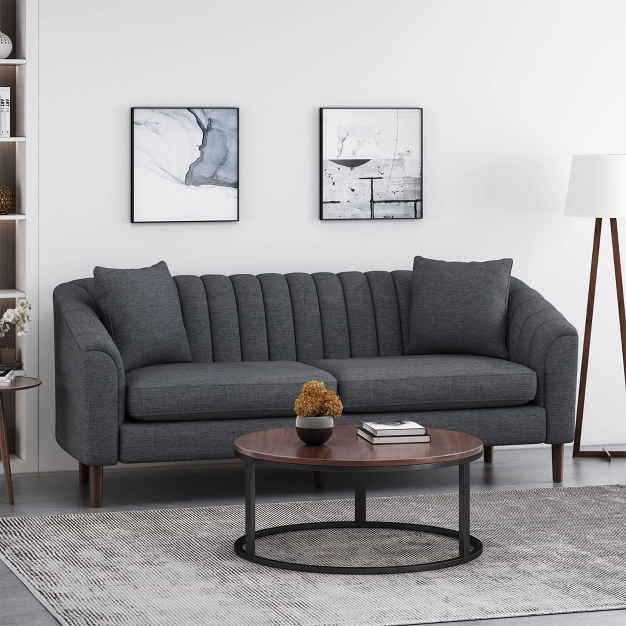 Contemporary 3 Seater Sofa With Accents - Image 13