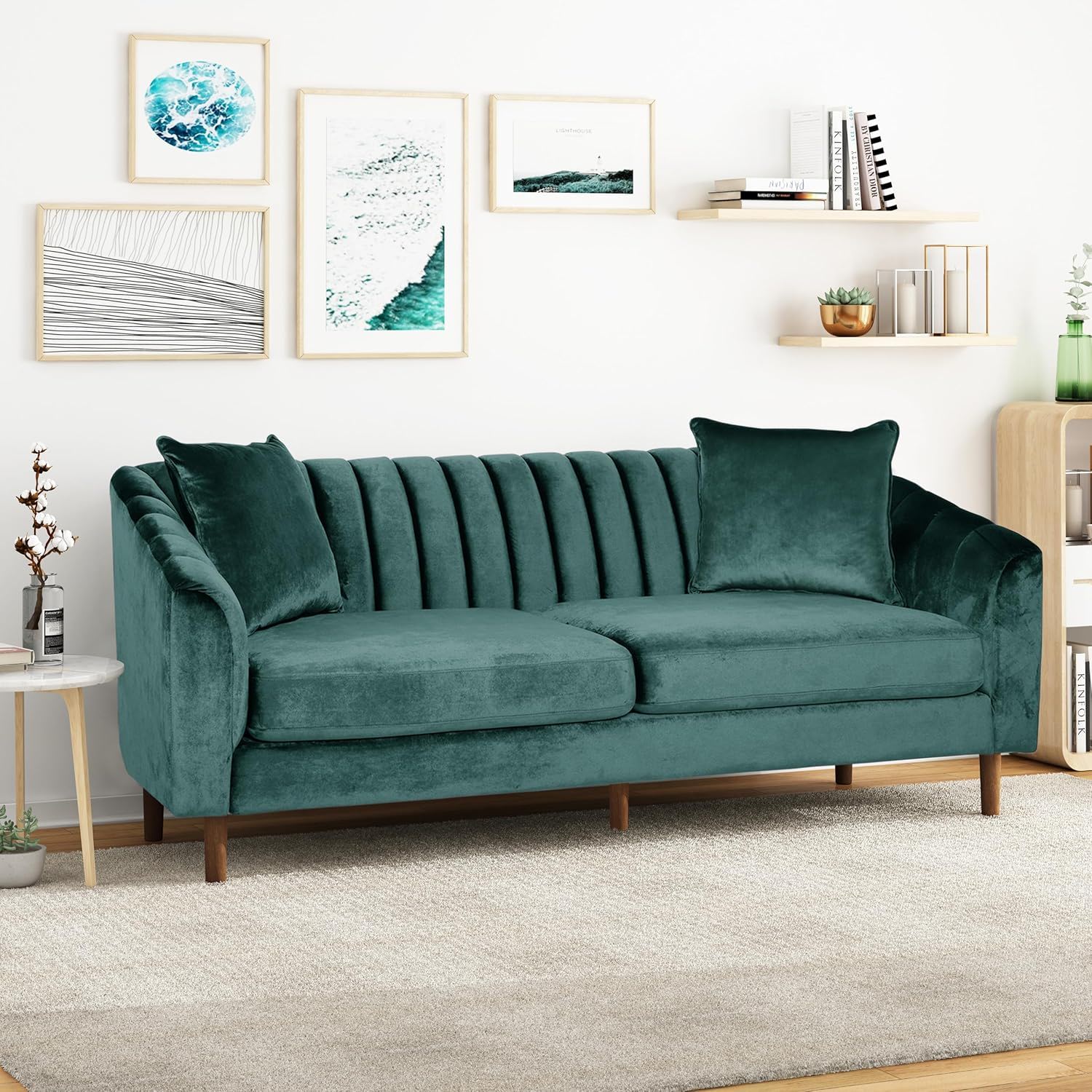 Contemporary 3 Seater Sofa With Accents - Image 15