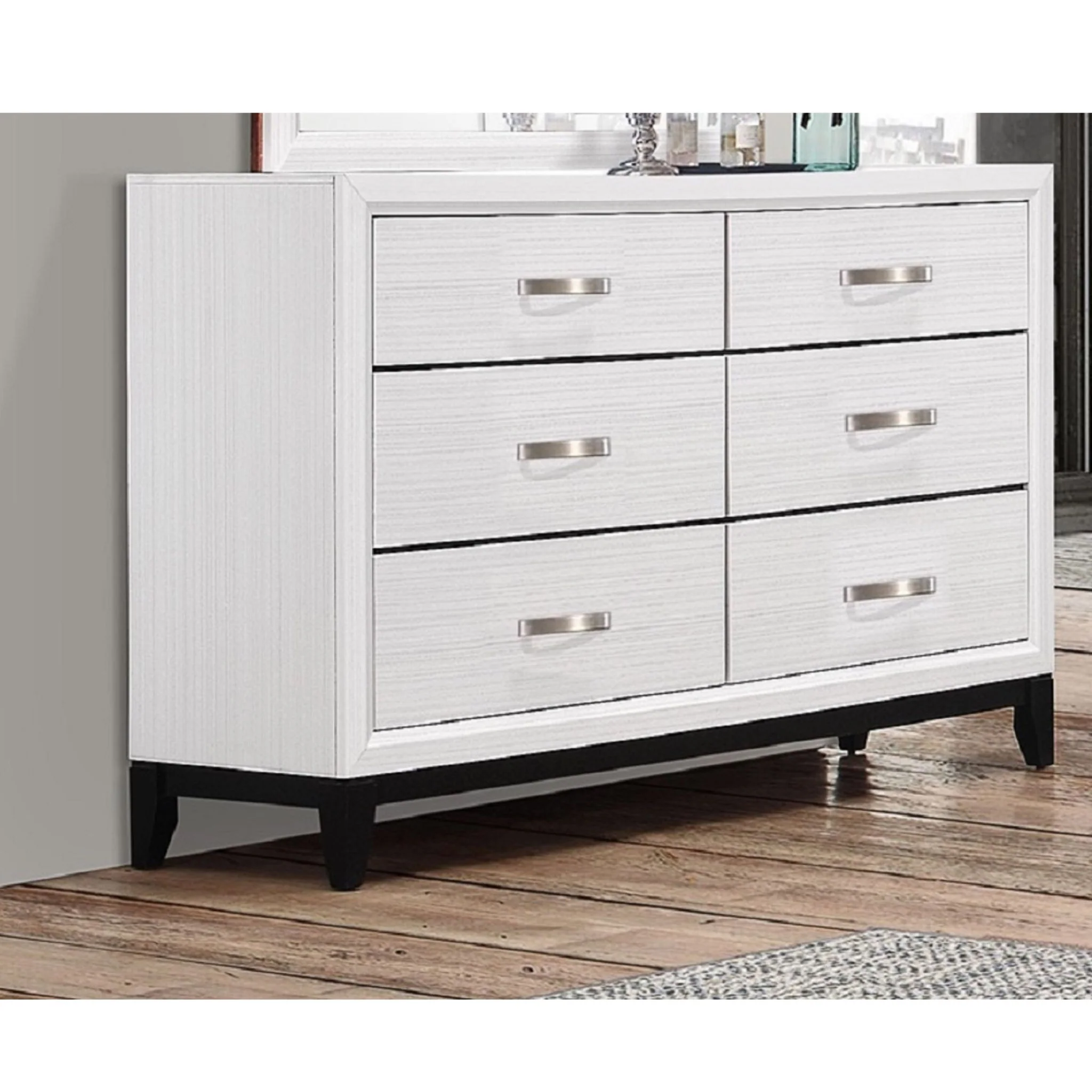 Contemporary 6 Drawer Dresser With Handles - Image 14