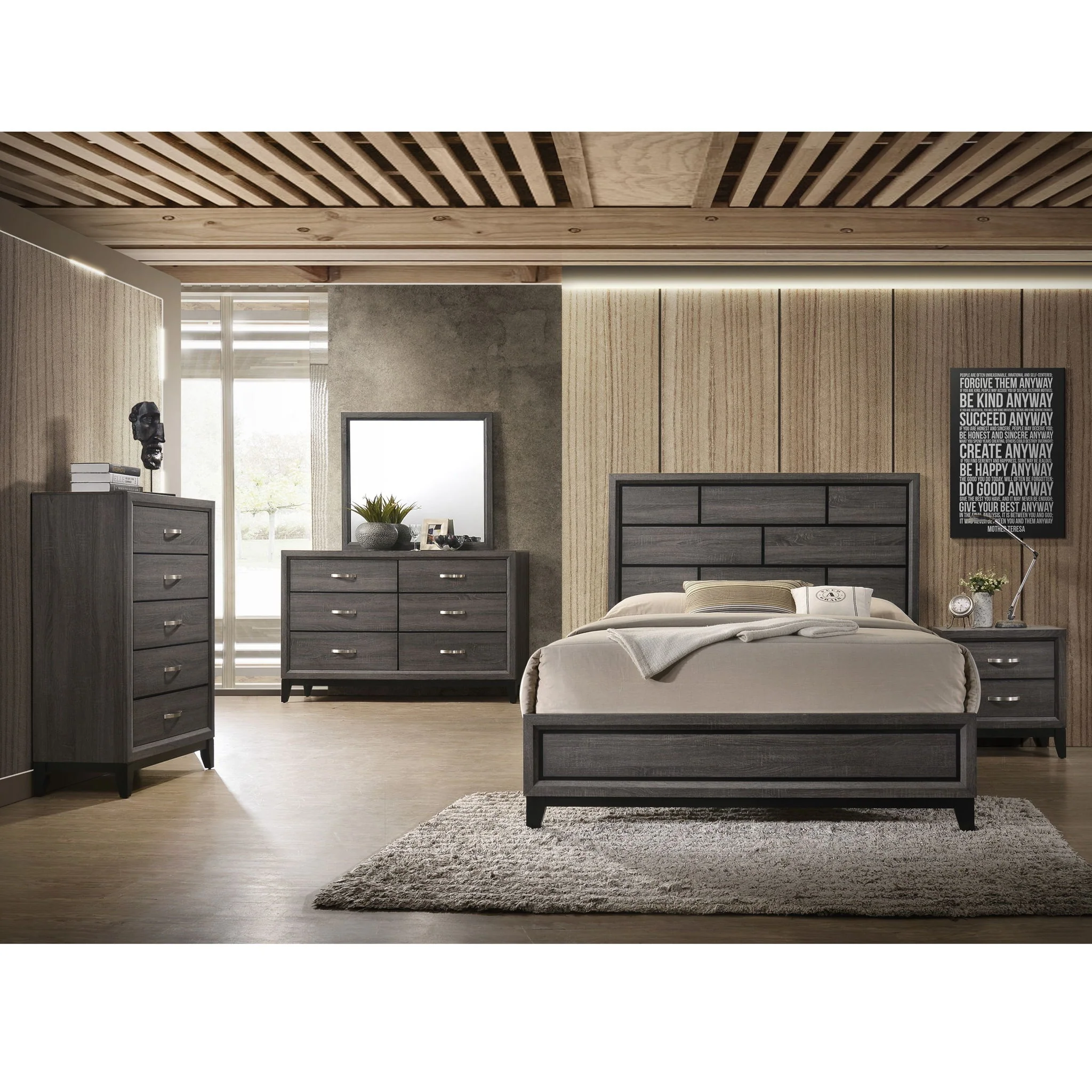 Contemporary 6 Drawer Dresser With Handles - Image 7