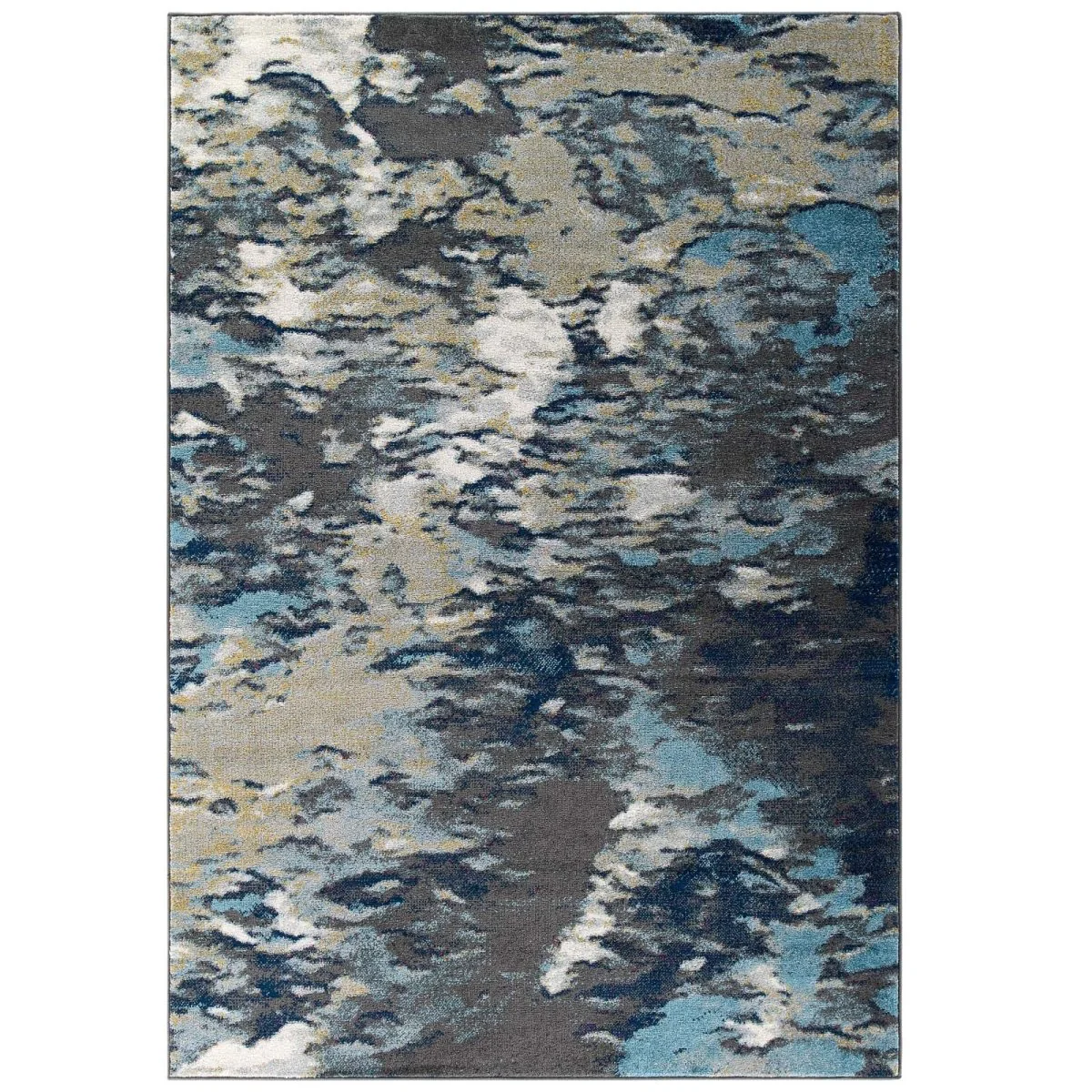 Contemporary Abstract Area Rug for Living Room, Modern Textured Accent Carpet