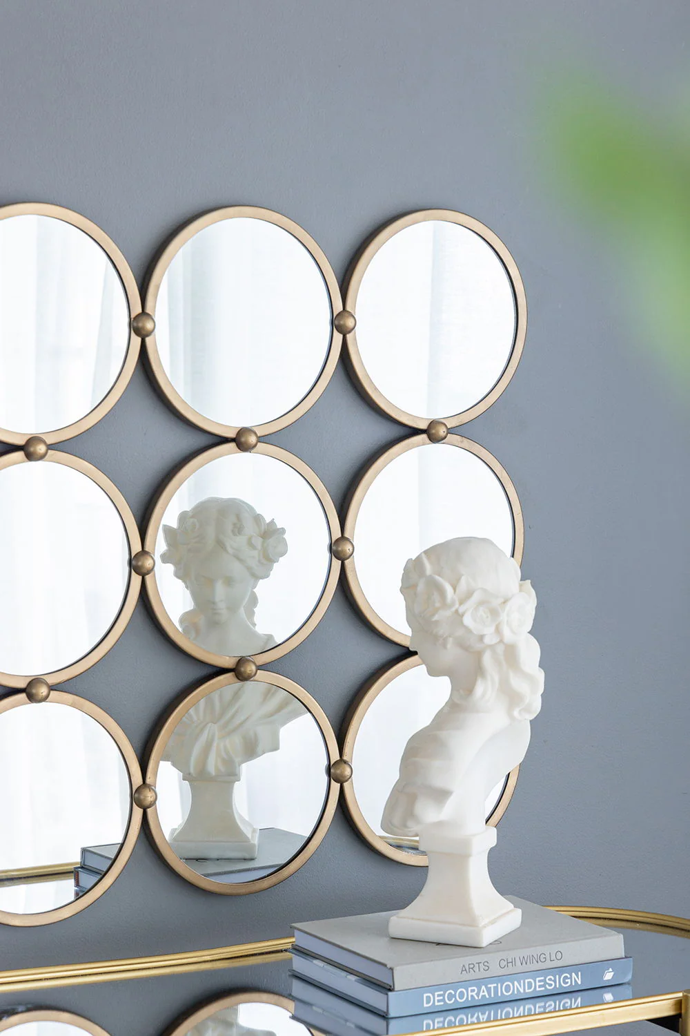 Contemporary Decorative Mirror With Mininalist Style For Bedroom, Liveroom & Entryway - Champagne - Image 3