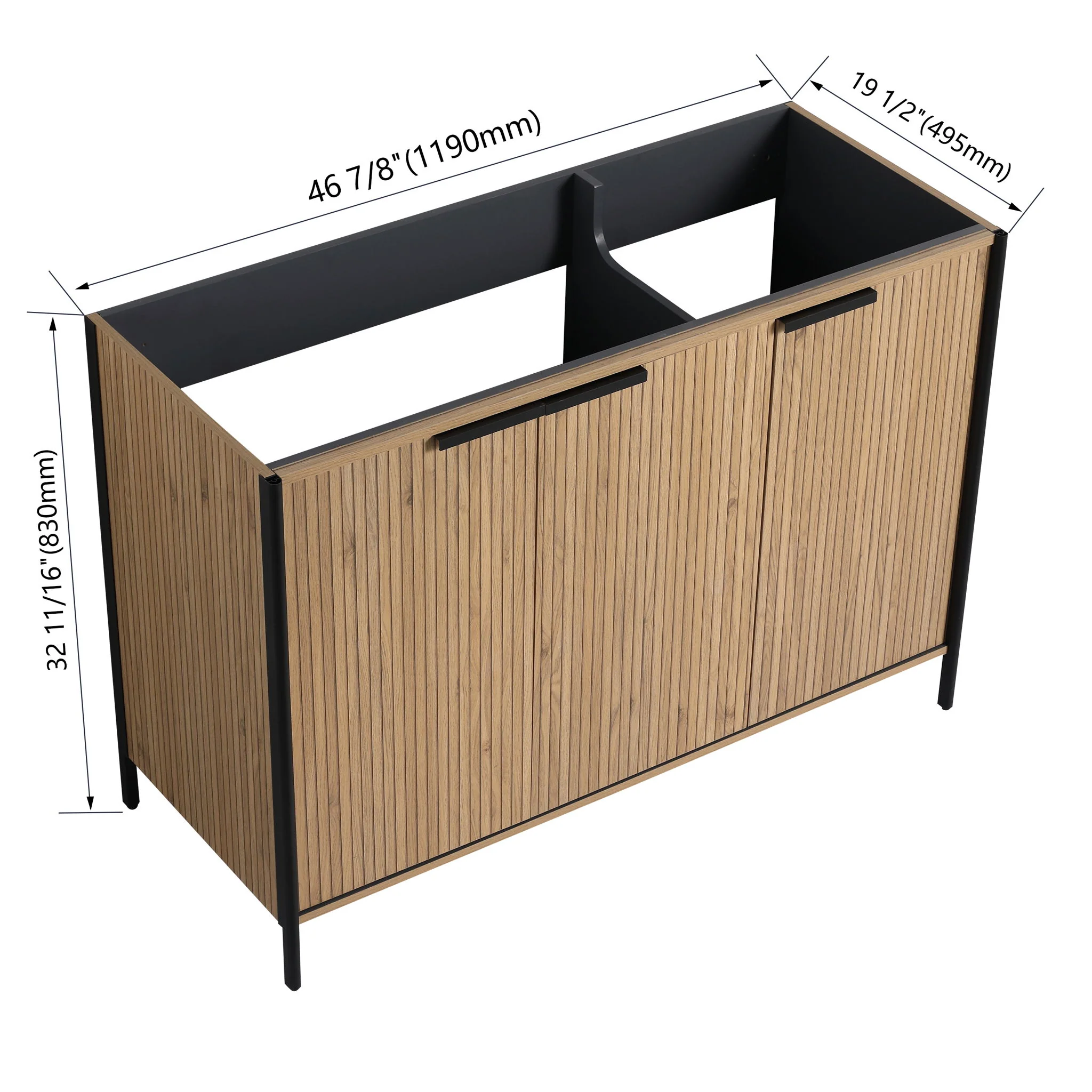 Contemporary Freestanding Bathroom Vanity With Adjustable Shelves - Image 31