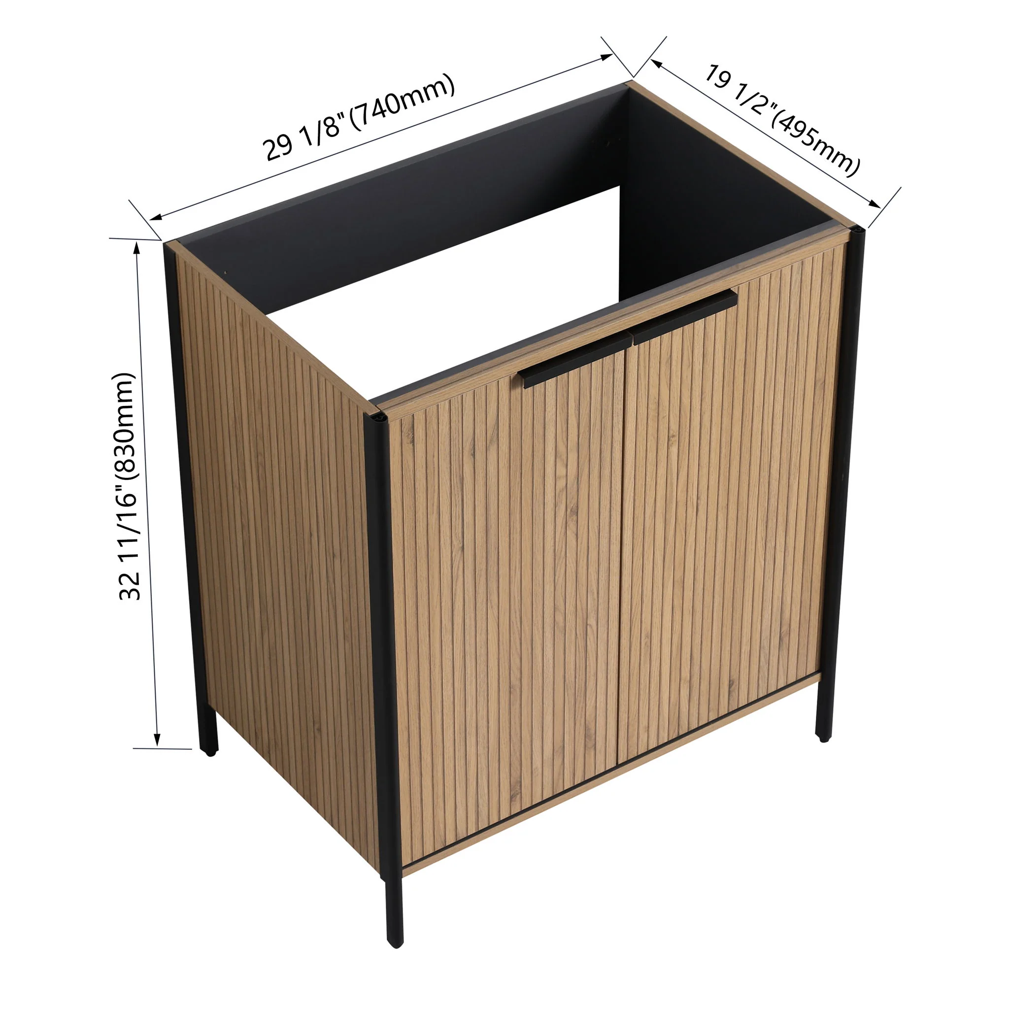 Contemporary Freestanding Bathroom Vanity With Adjustable Shelves - Image 39