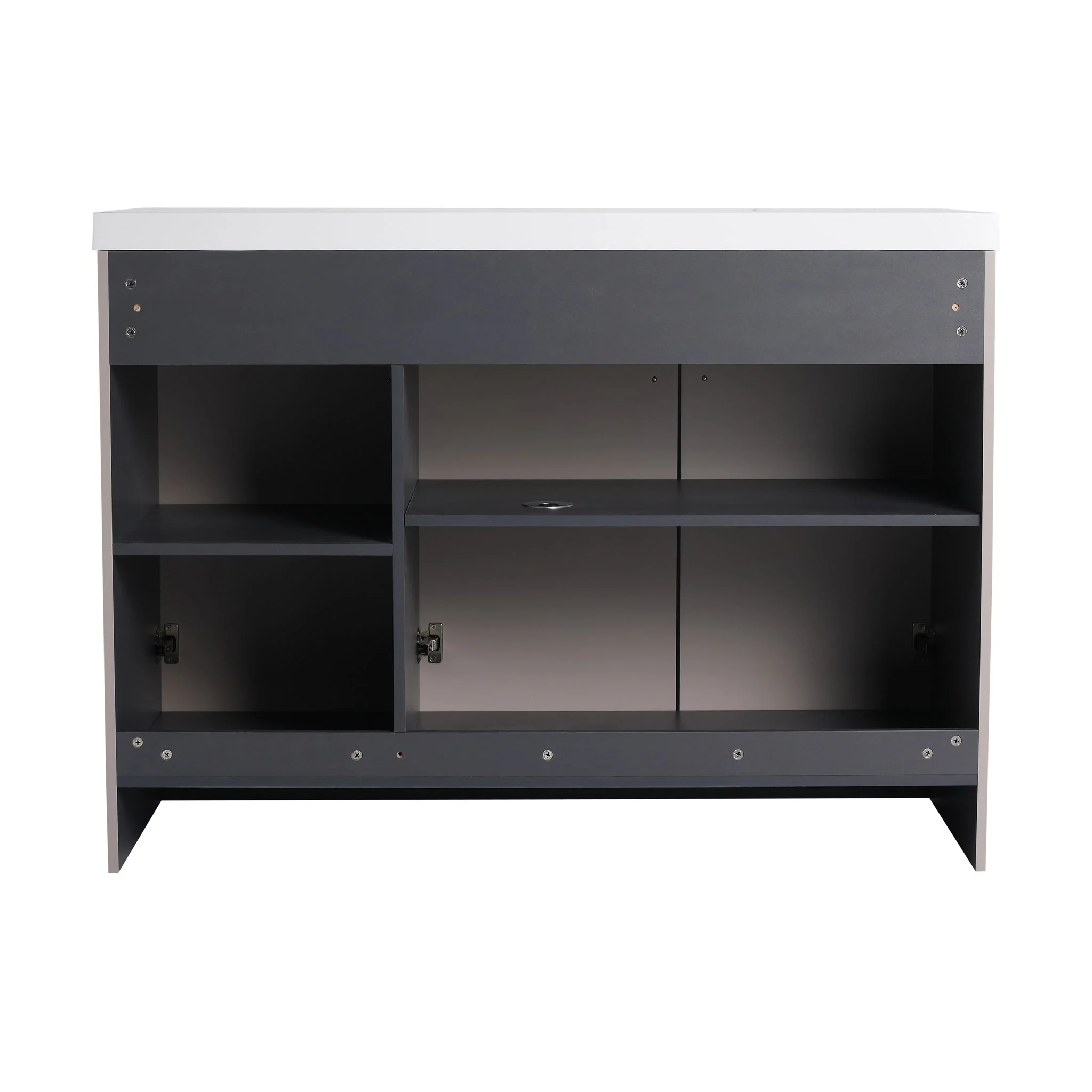 Contemporary Freestanding Bathroom Vanity With Resin Sink & Soft-Close Cabinet Doors - Image 101