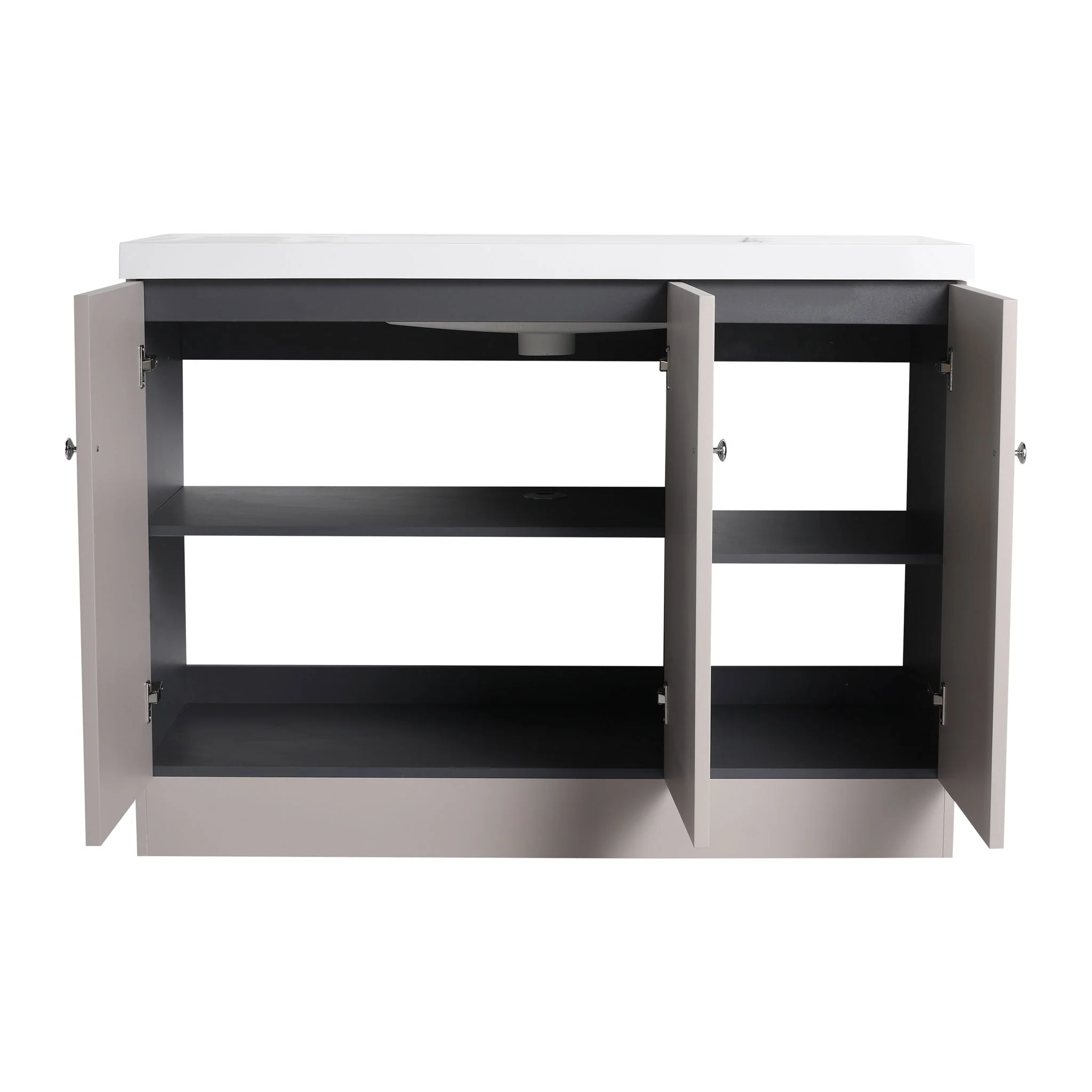 Contemporary Freestanding Bathroom Vanity With Resin Sink & Soft-Close Cabinet Doors - Image 30