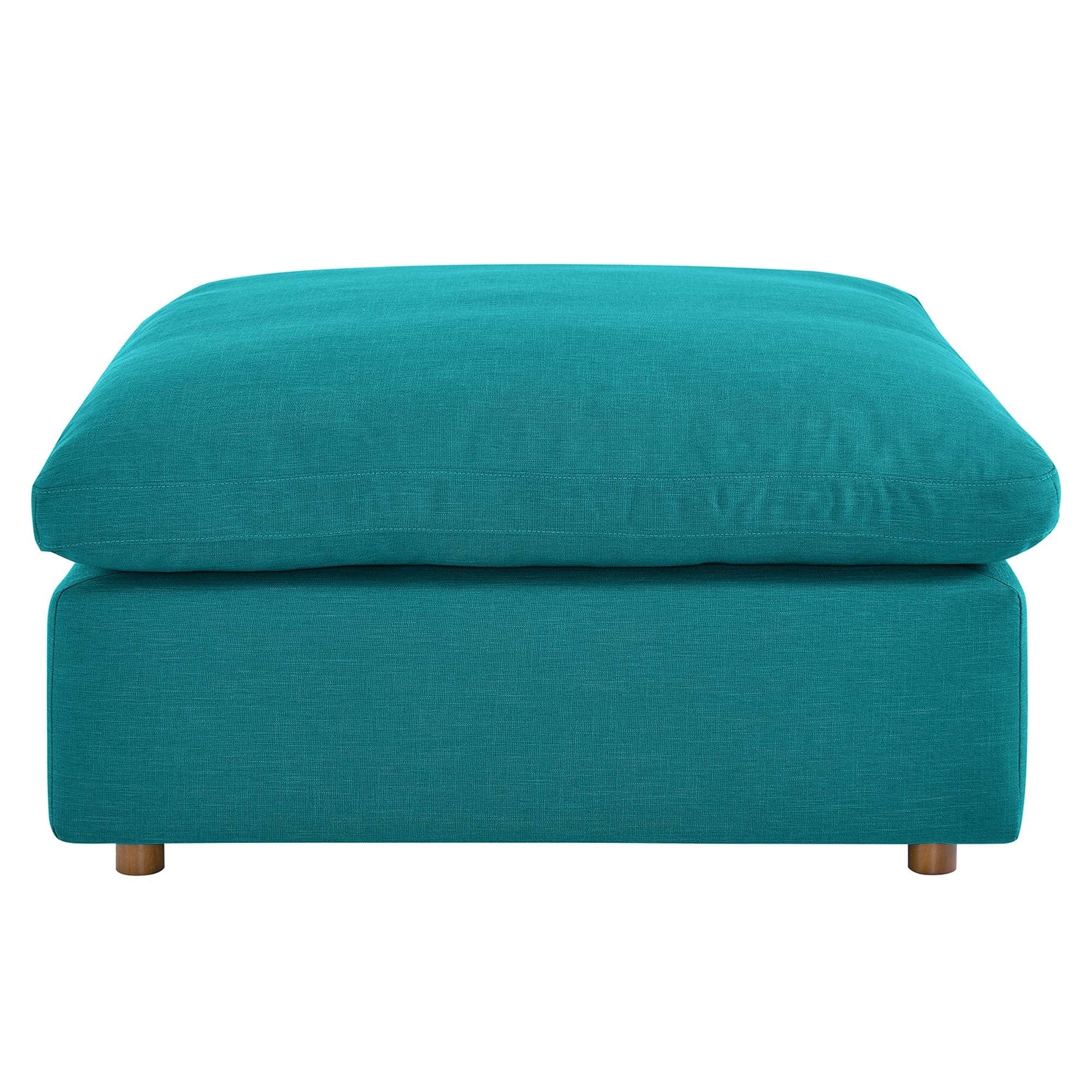 Contemporary Linen Texture Fabric Overstuffed Ottoman – 40 Inch - Image 38