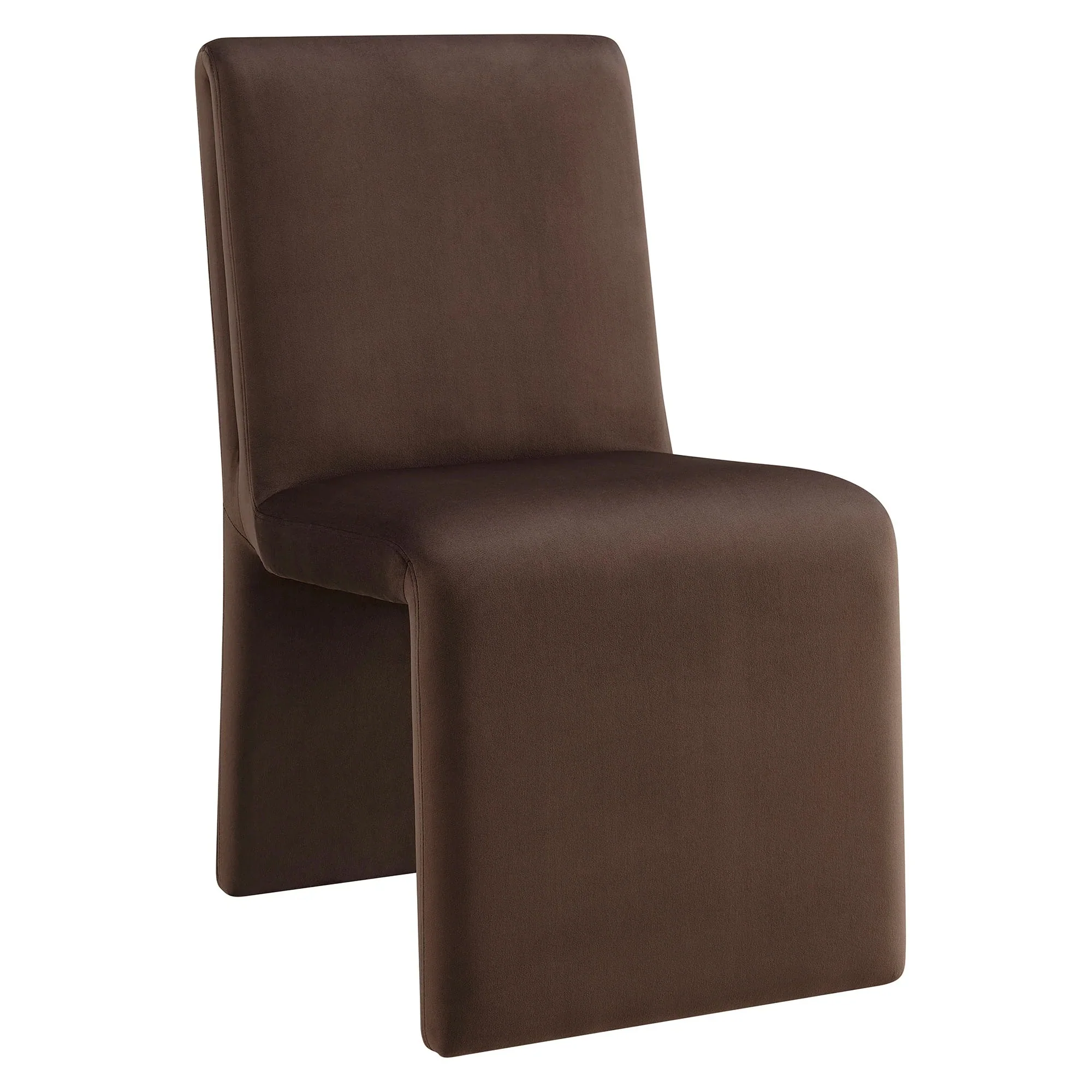 Contemporary Performance Velvet Armless Dining Side Chair - Image 2