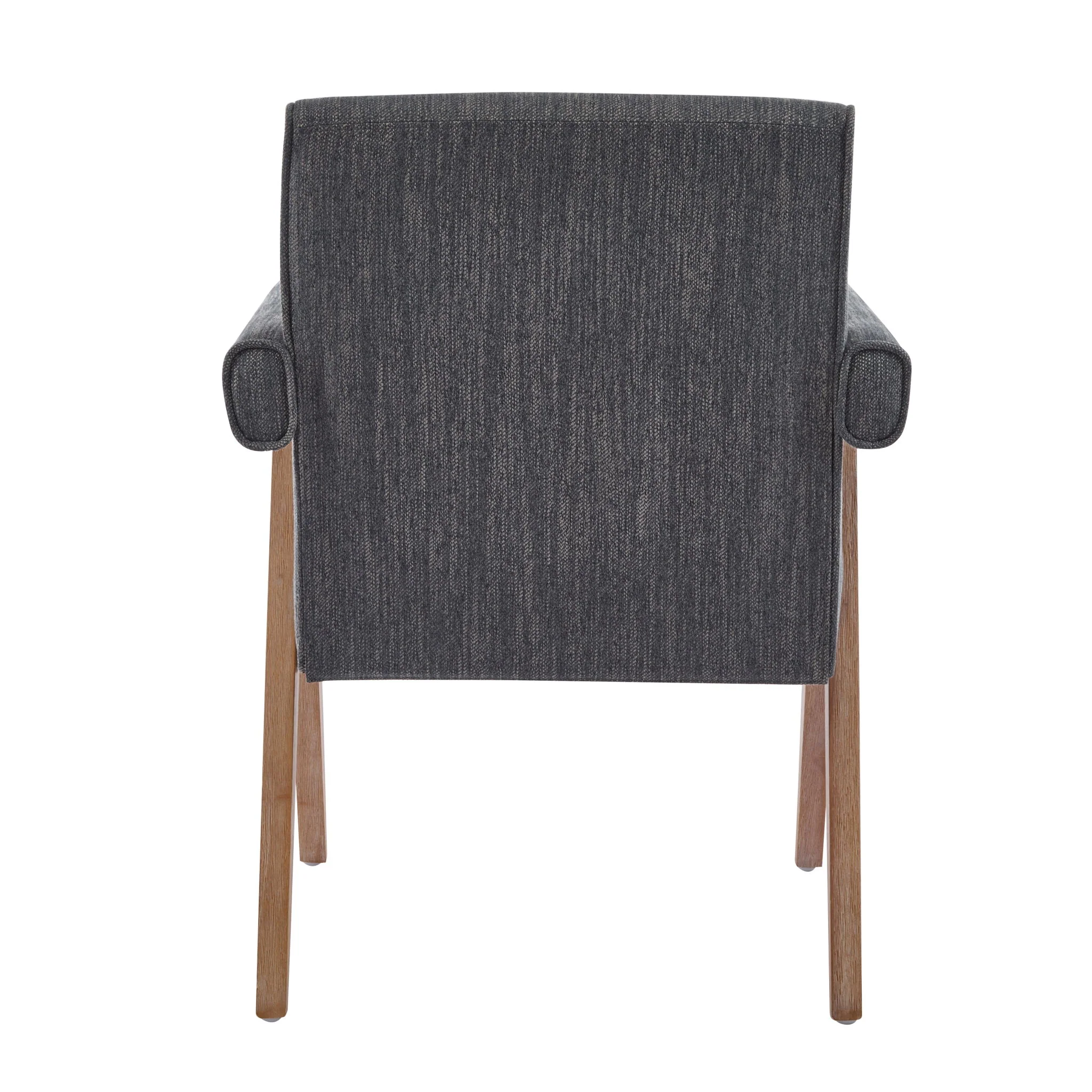 Contemporary Poppy Fabric Dining Armchair With Rubberwood Legs - Image 18