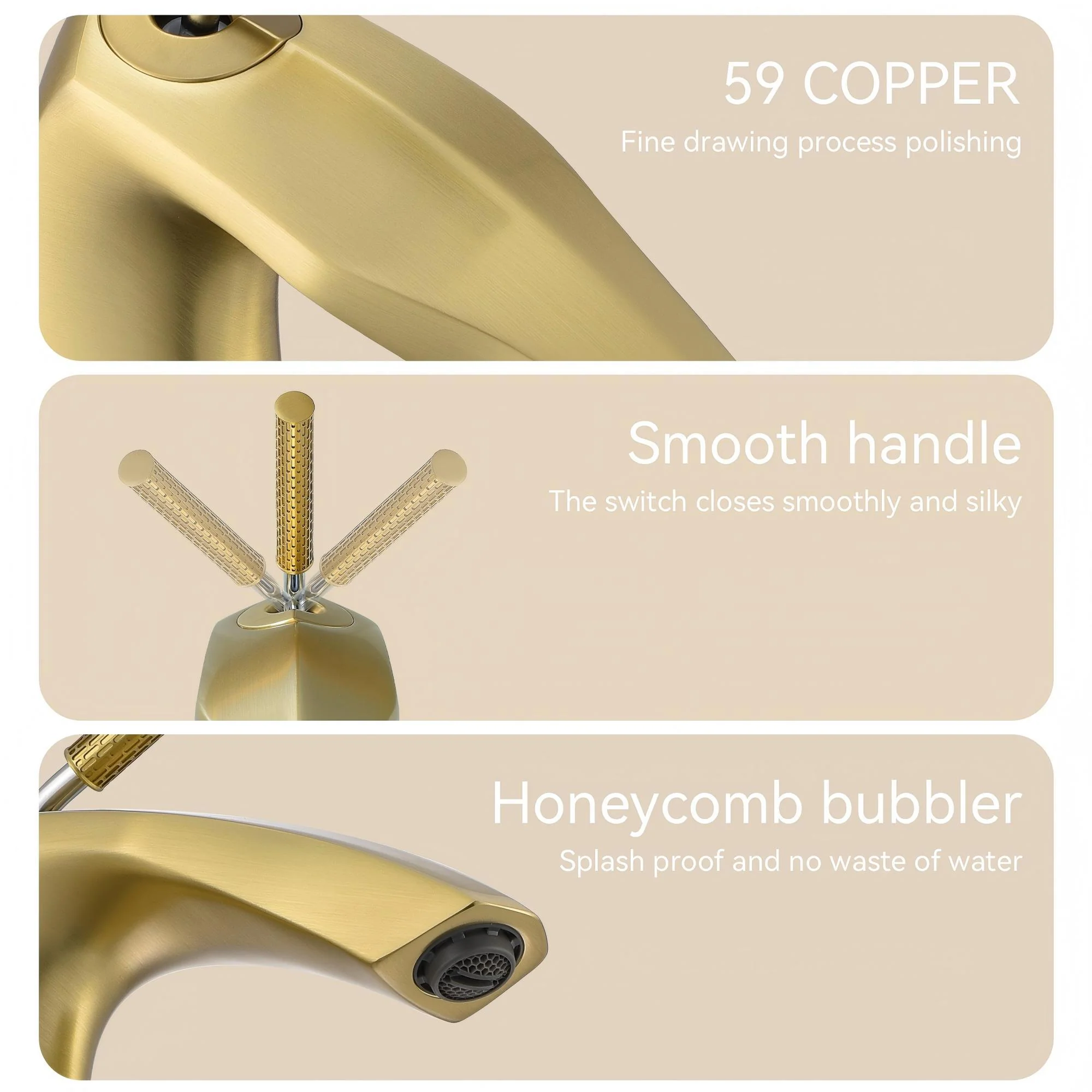 Contemporary Single Handle Lavatory Basin Sink Faucet Brass - Image 6