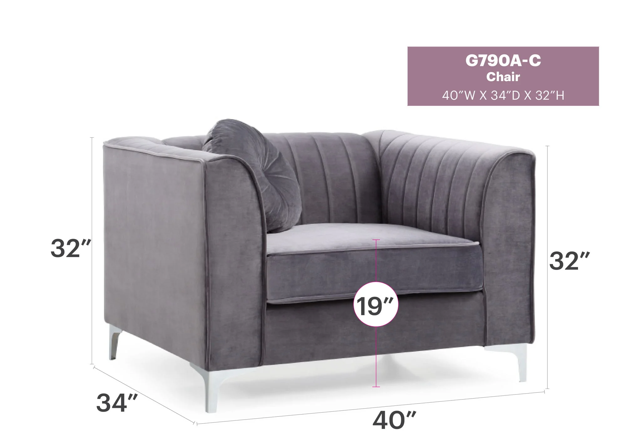 Contemporary Sloped Armchair - Image 13